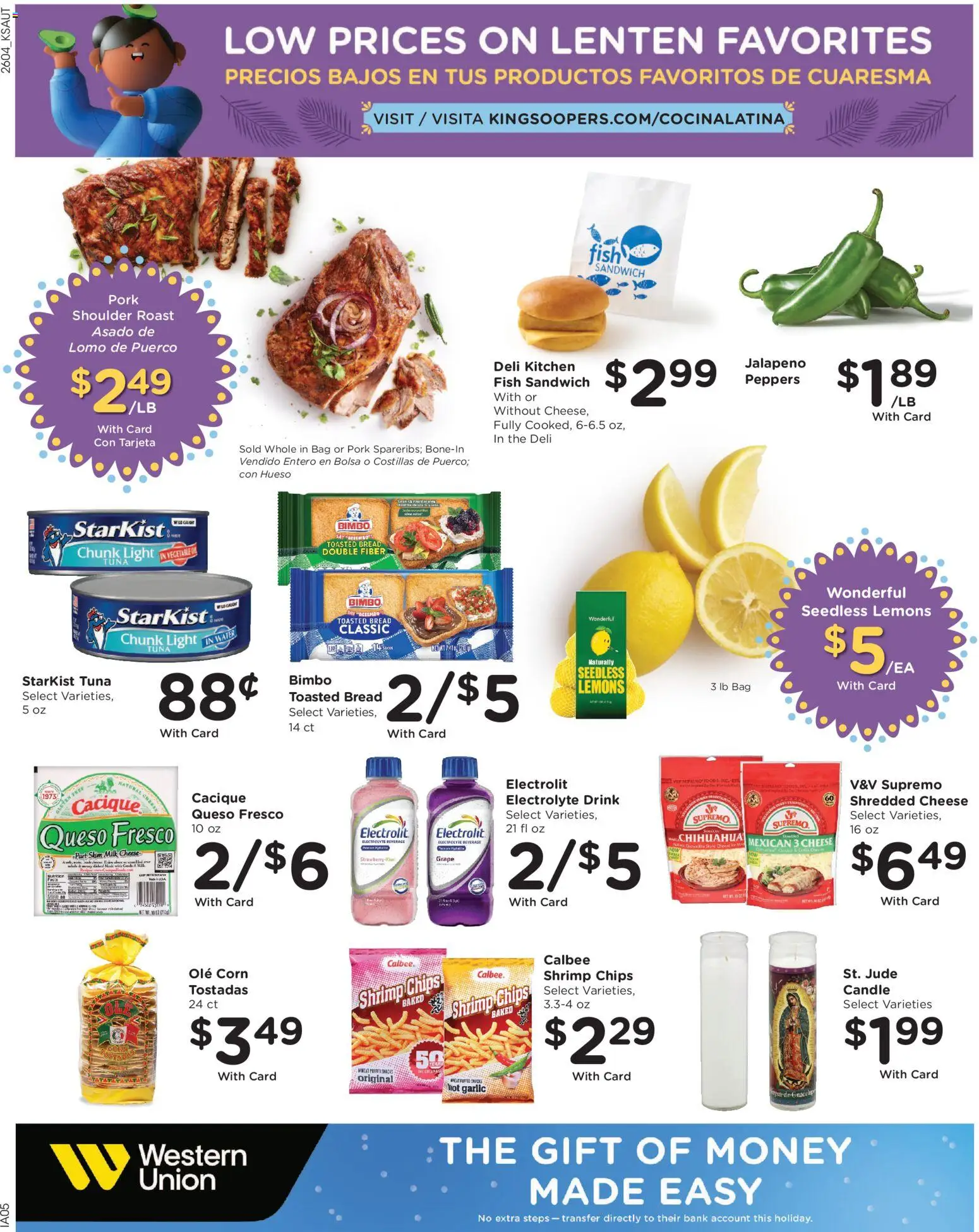 King Soopers Weekly Ad - valid from 25.02.2026 | Page: 13 | Products: Oil, Pork, Garlic, Bag