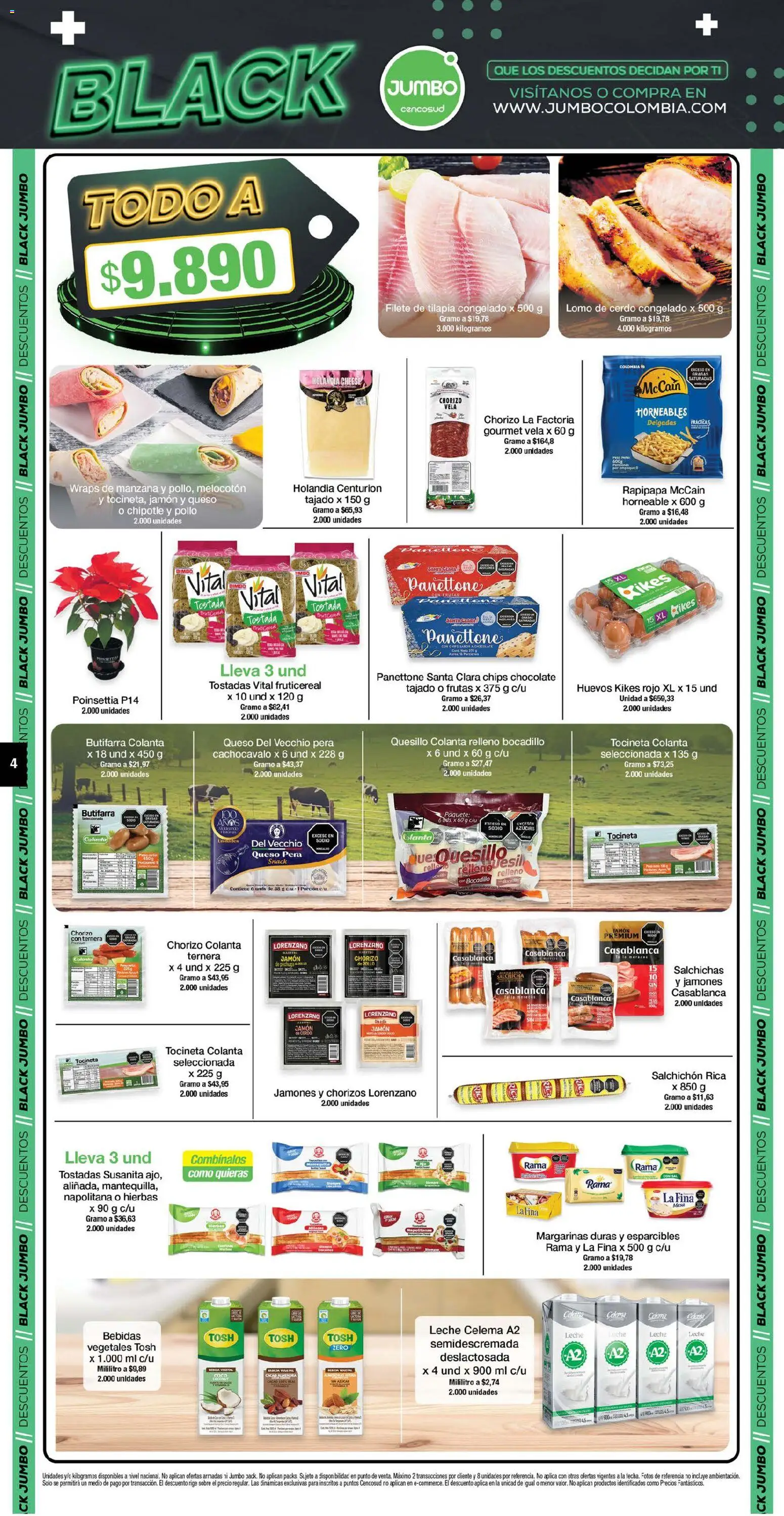 Jumbo revista - valida desde el 20.11.2025 | Página: 4 | Productos: Cerdo, Champaña, Salchicha, Sobre