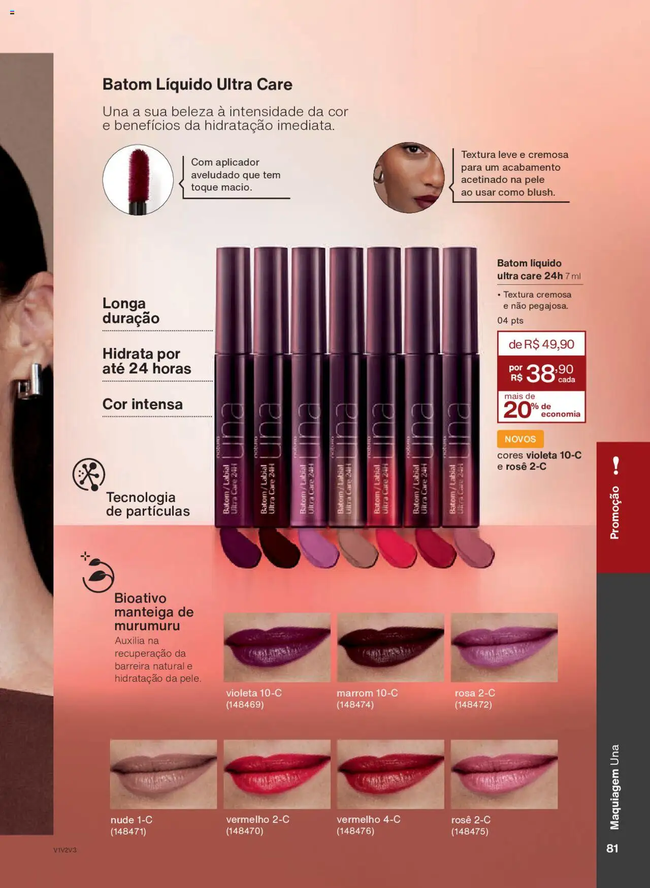 Natura Folheto - válido de 05.06.2025 | Página: 81 | Produtos: Maquiagem, Batom, Manteiga