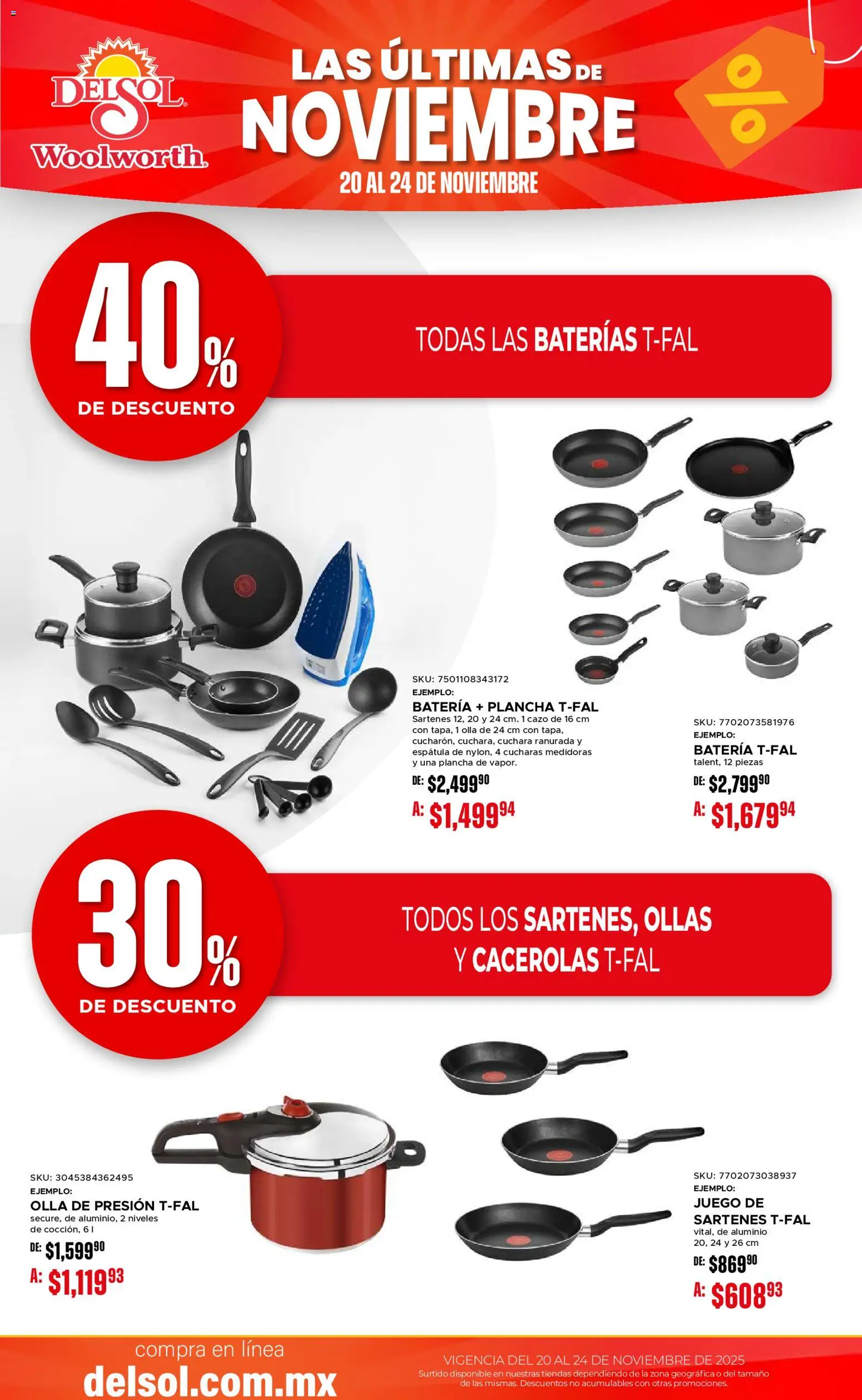 Nuevas ofertas de Del Sol y Woolworth válidas en toda la República Mexicana desde el 20.11.2025. ¡Encuentra las mejores ofertas en Del Sol y Woolworth Buen Fin ! | Página: 16