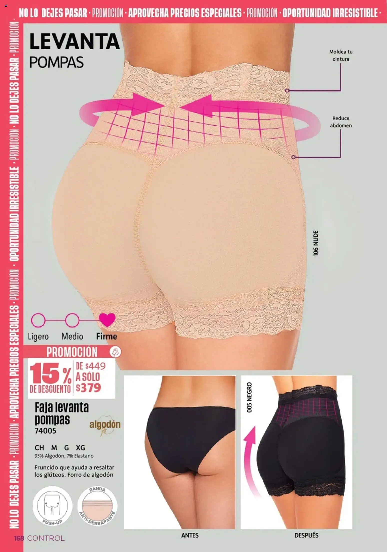 Nuevas ofertas de Ilusión válidas en toda la República Mexicana desde el 01.03.2026. ¡Encuentra las mejores ofertas en Ilusión catálogo Primavera! | Página: 170 | Productos: Algodón, Faja