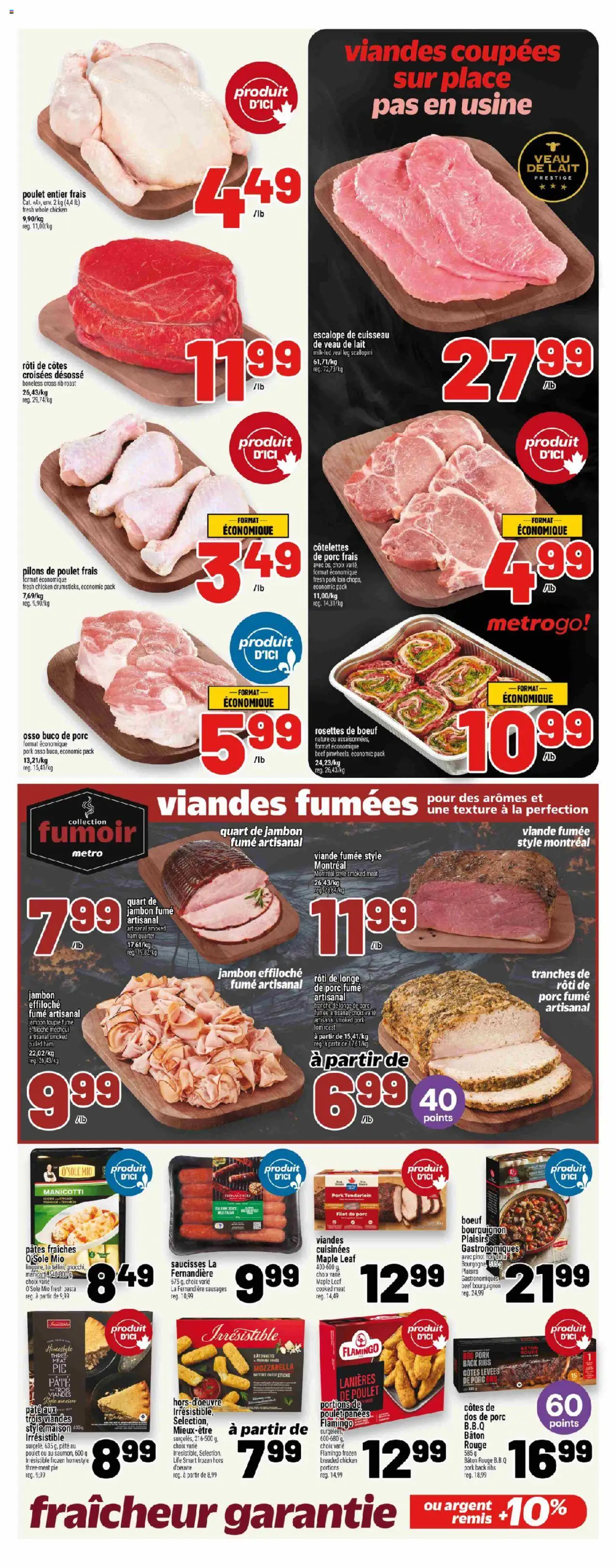 Metro flyer valid from 09.10.2025 | Page: 11 | Products: Pasta, Ham, Chicken, Pork