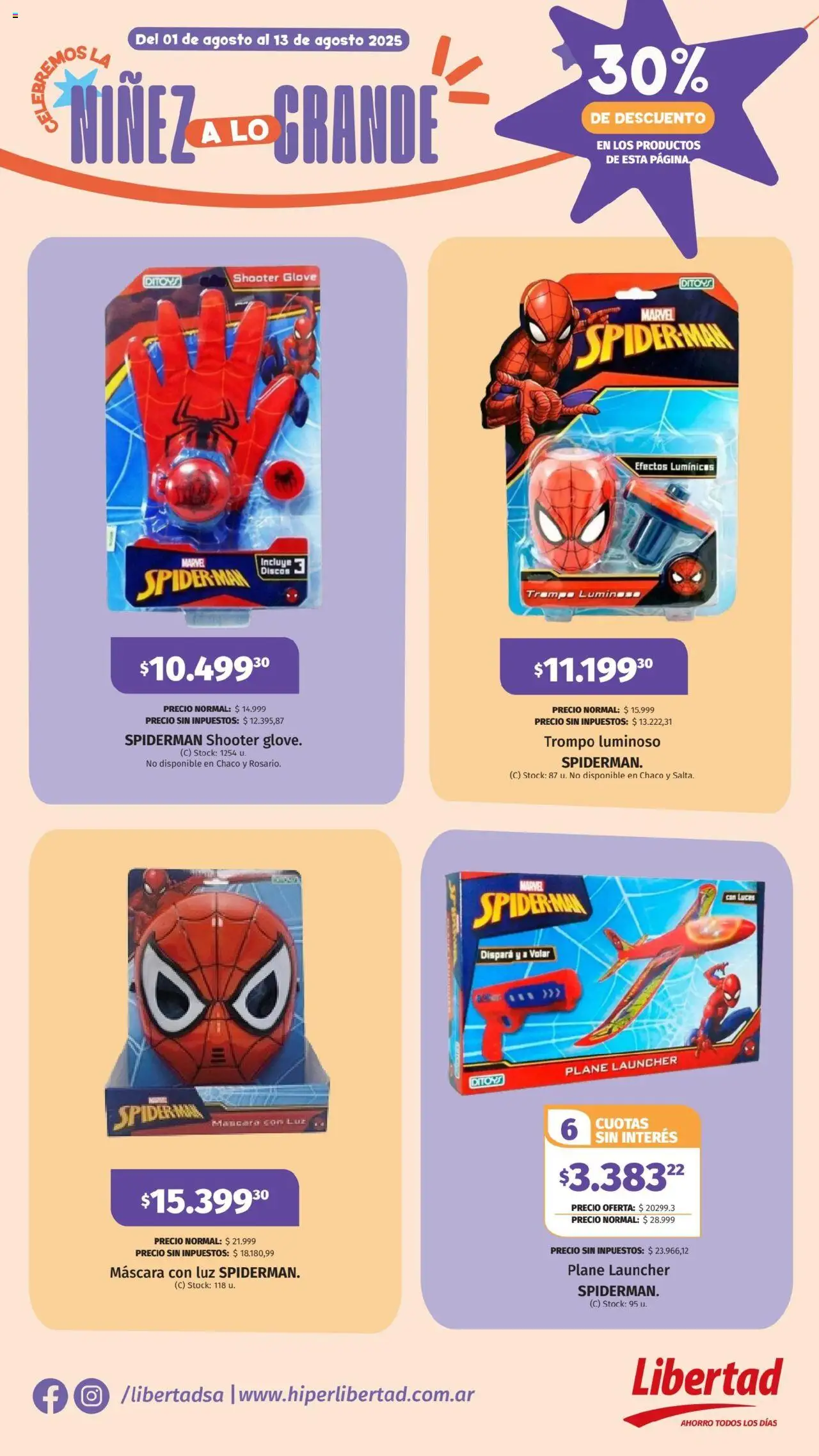 Hipermercado Libertad - Celebremos la niñez a lo grande │ válido desde el 01.08.2025 | Página: 8 | Productos: Máscara
