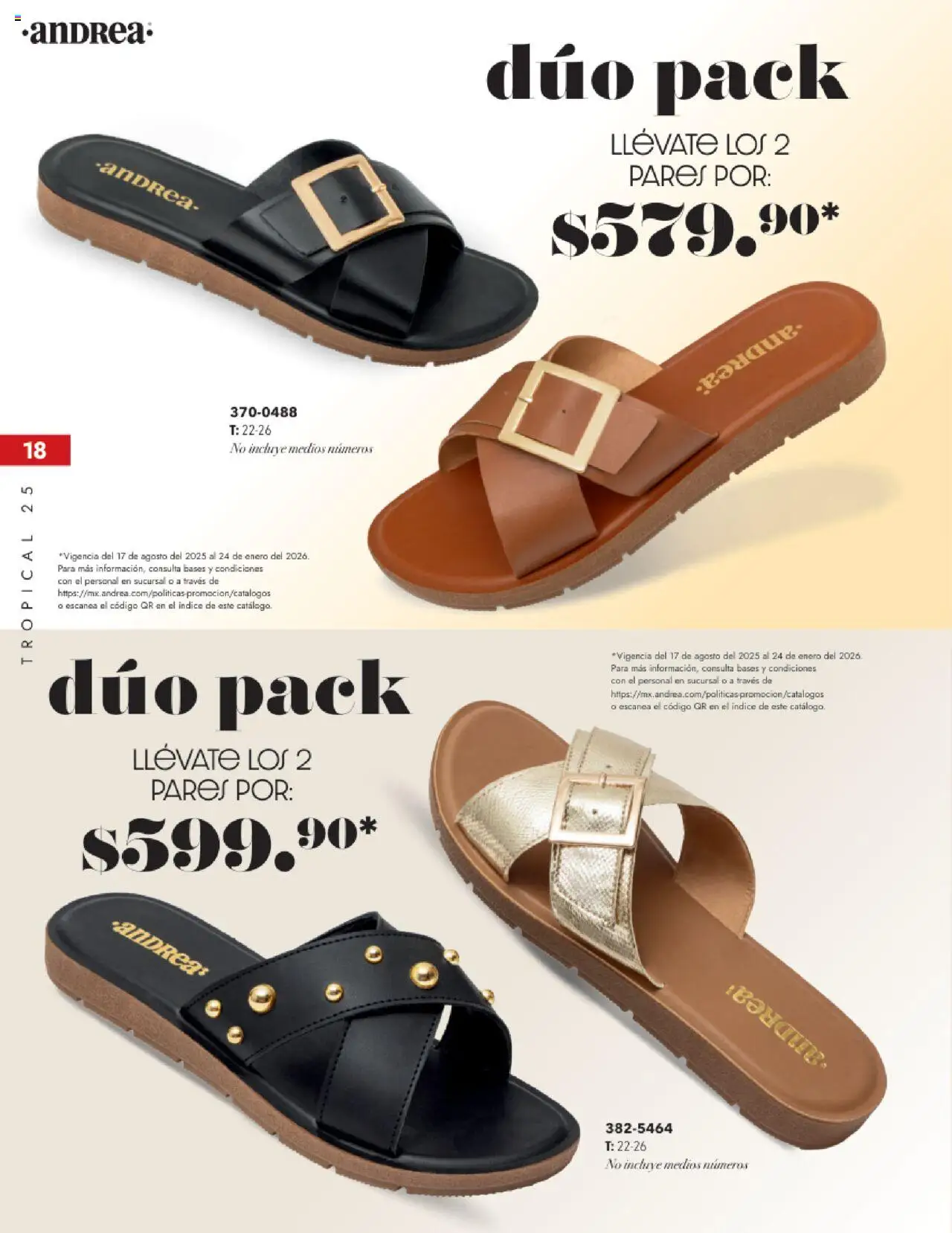 Nuevas ofertas de Andrea válidas en toda la República Mexicana desde el 17.08.2025. ¡Encuentra las mejores ofertas en Andrea - Catálogo Tropical Otoño / Invierno! | Página: 18