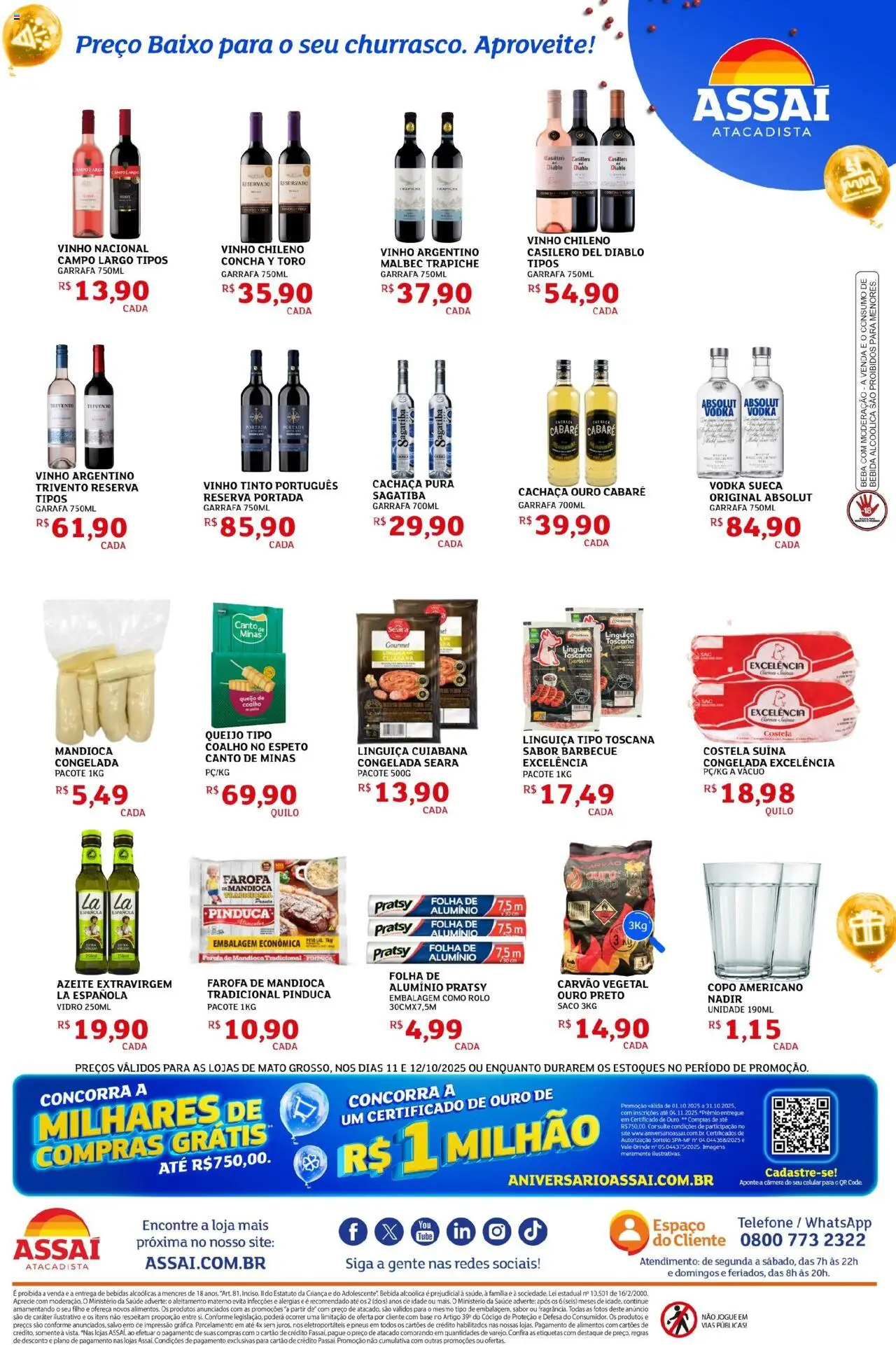 Assaí Atacadista Folheto - válido de 11.10.2025 | Página: 2 | Produtos: Celular, Cachaça, Vodka, Telefone