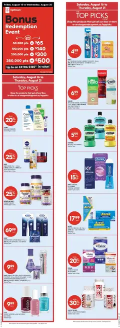 Preview of Shoppers weekly flyer / circulaire from shop Shoppers valid from 16.08.2025