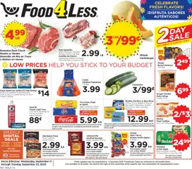 Preview of Food 4 Less weekly ads valid from 17.09.2025