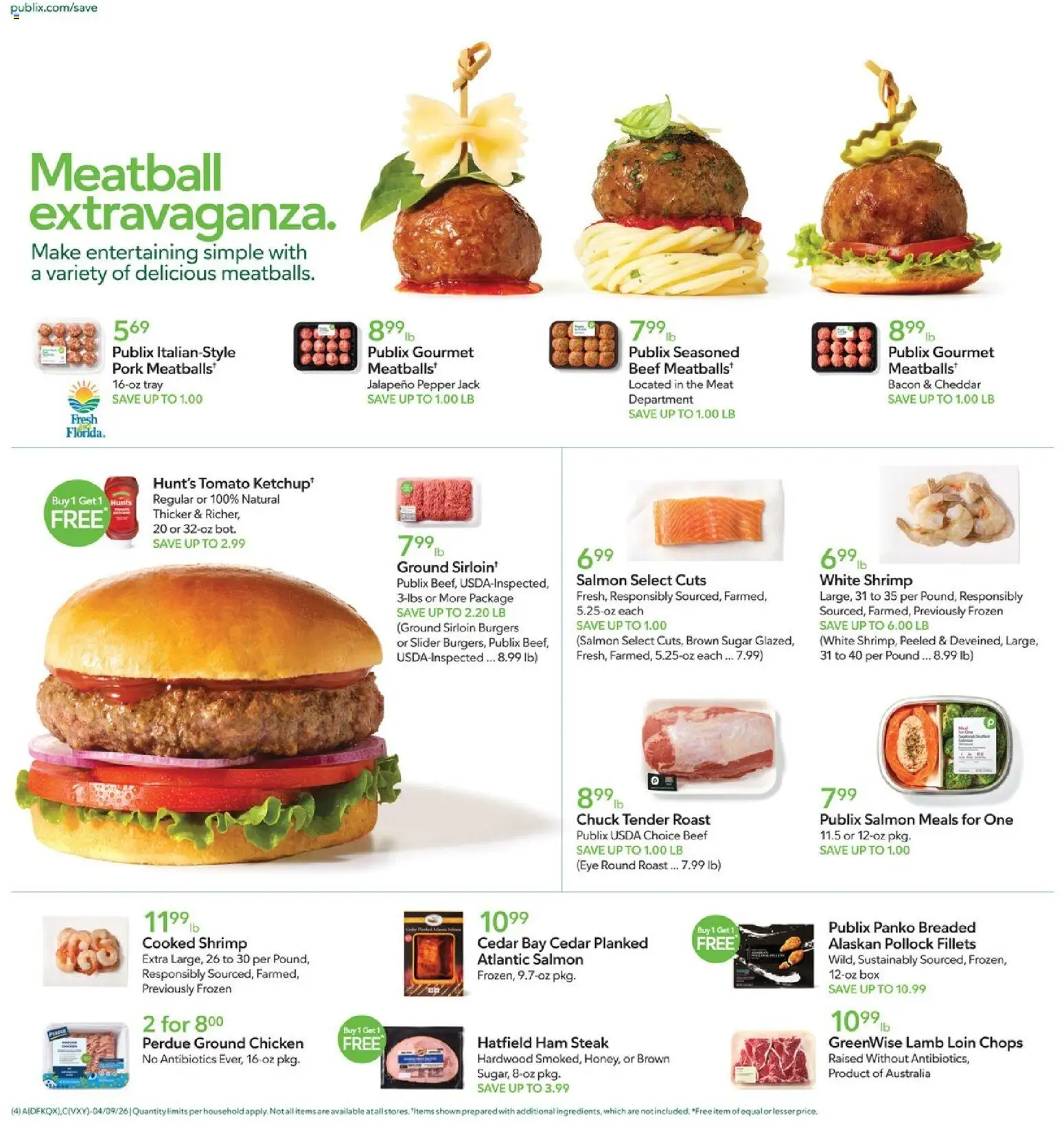 Publix Weekly Ad - valid from 08.04.2026 | Page: 4 | Products: Box, Beef, Sugar, Pepper