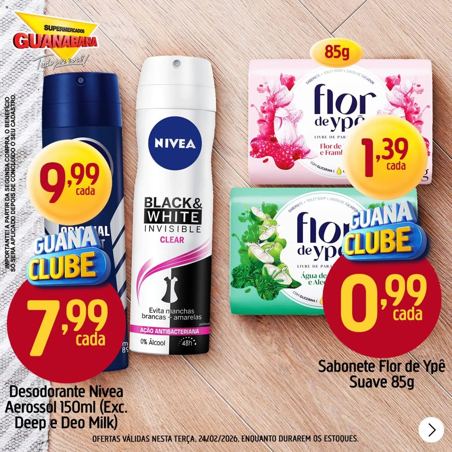 Supermercados Guanabara Folheto - válido de 24.02.2026 | Página: 3 | Produtos: Desodorante, Sabonete
