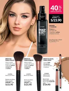 Vista previa de folleto Avon catálogo - Campaña 6 de la Avon válido desde 01.04.2026 | Página: 65 | Productos: Brocha, Maquillaje, Polvo, Rubor