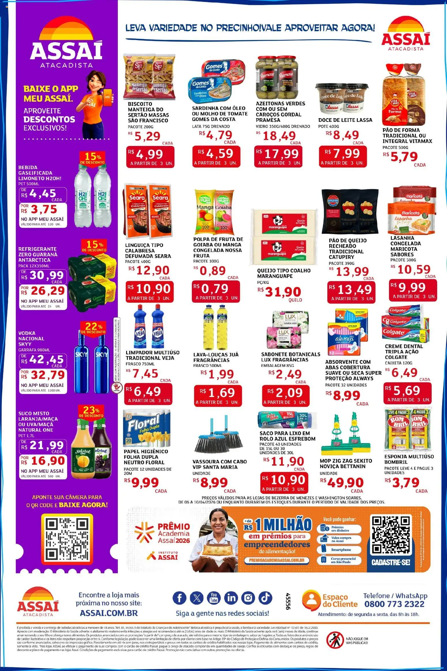 Assaí Atacadista Folheto - válido de 06.04.2026 | Página: 2 | Produtos: Goiaba, Molho de tomate, Óleo, Vassoura