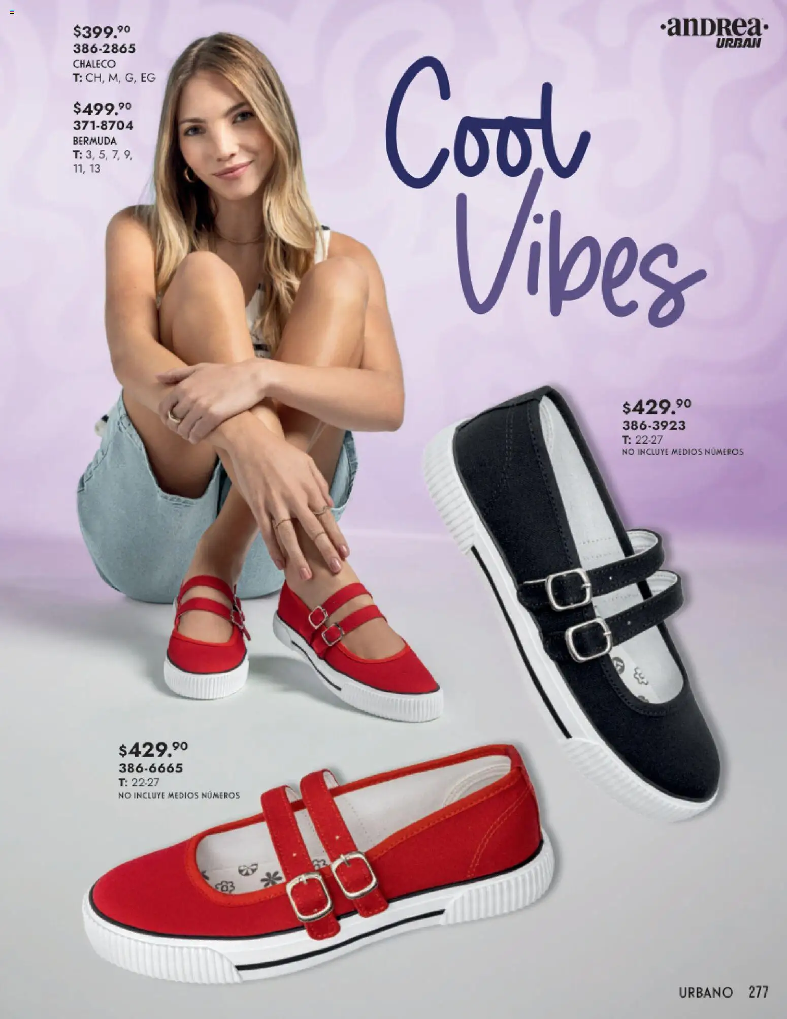 Nuevas ofertas de Andrea válidas en toda la República Mexicana desde el 25.01.2026. ¡Encuentra las mejores ofertas en Andrea catálogo Calzado Dama! | Página: 277 | Productos: Chaleco, Bermuda