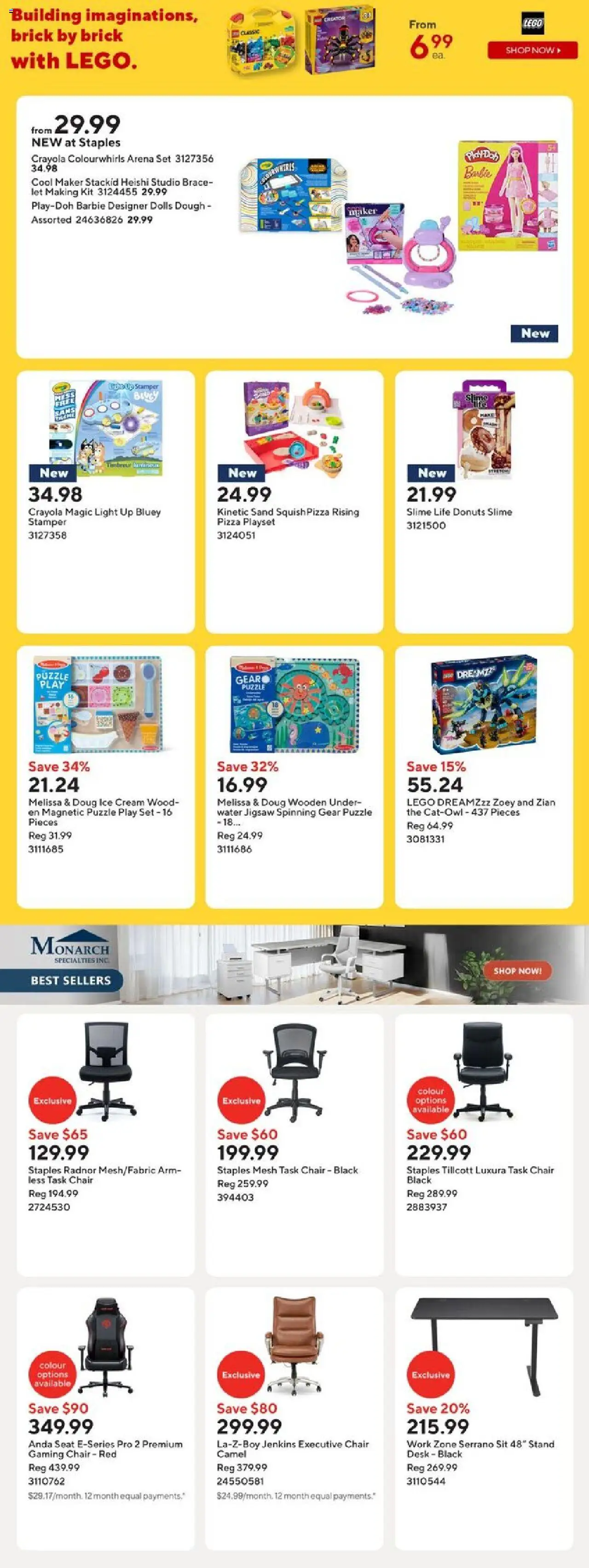 Staples flyer valid from 26.09.2025 | Page: 15 | Products: Cream, Ice cream, Chair, Pizza