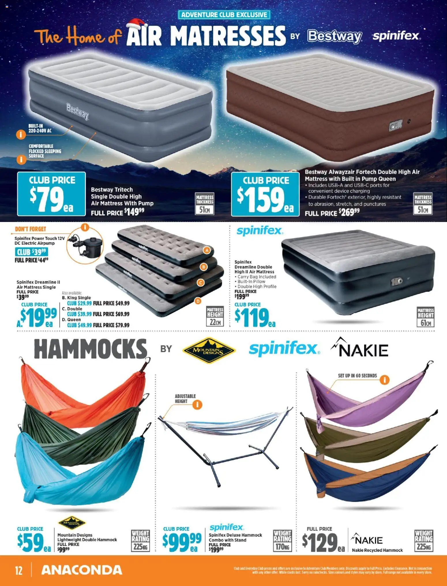 Anaconda catalogue - valid from 03.12.2025 | Page: 12 | Products: Device, Bag, Weight, Mattress