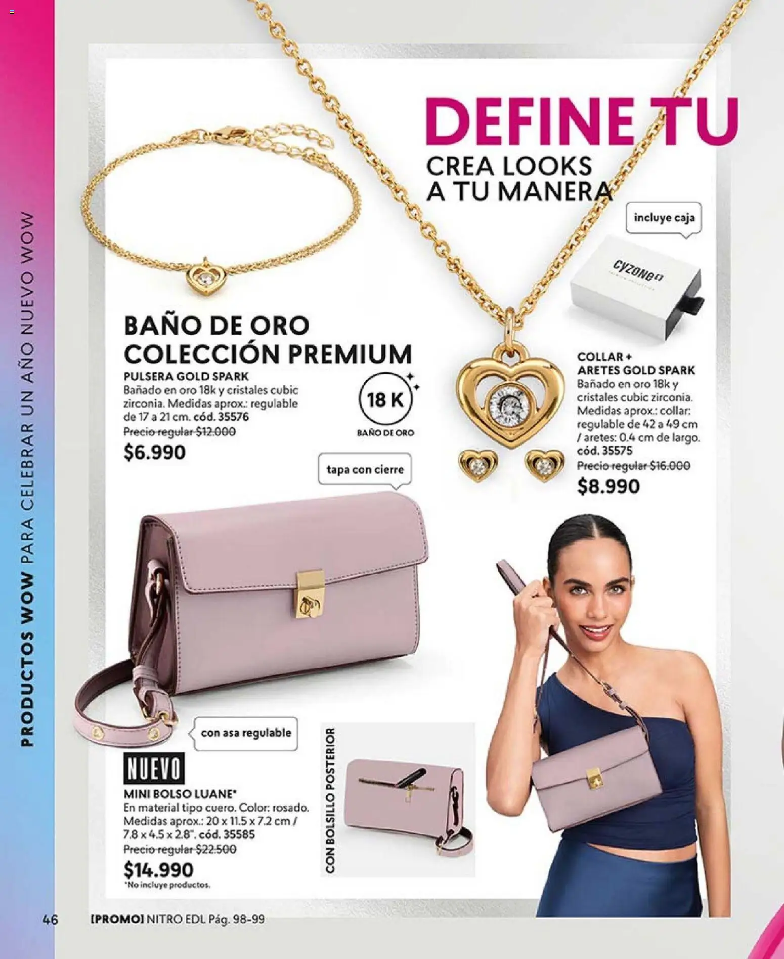 Catálogo CyZone Campaña 1 │ válido desde el 01.01.2026 | Página: 46 | Productos: Caja, Baño, Collar, Bolso