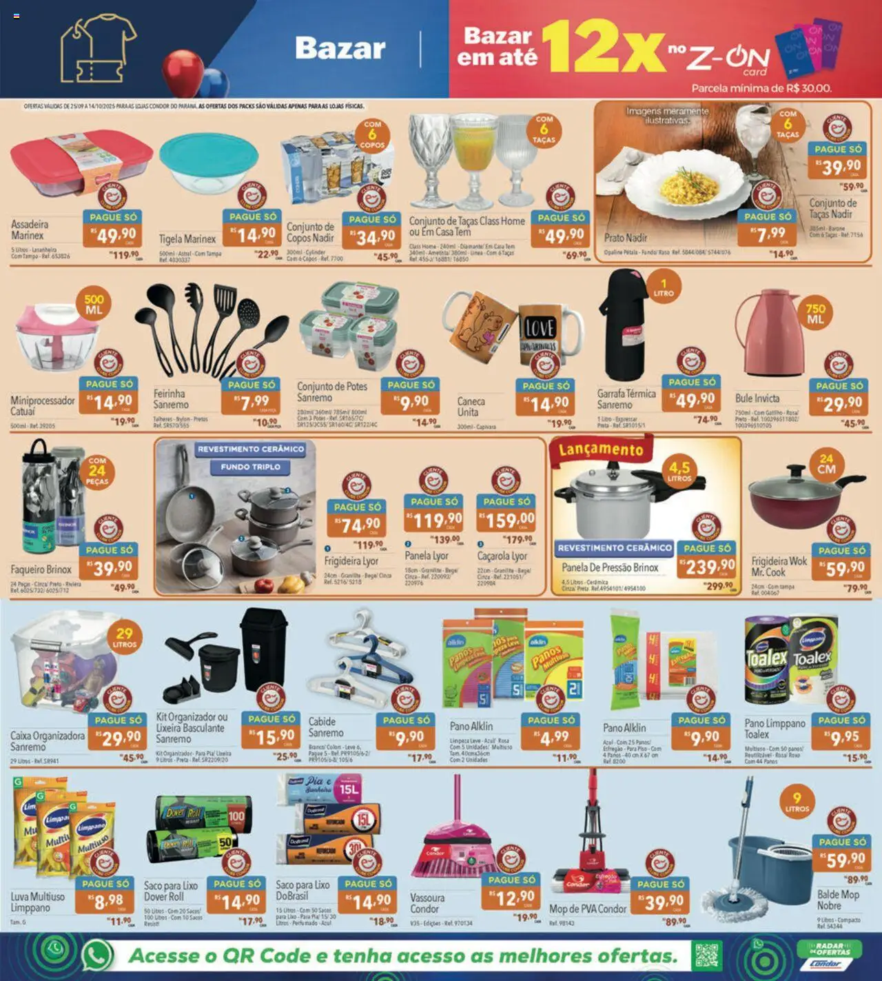 Supermercados Condor Folheto - válido de 25.09.2025 | Página: 29 | Produtos: Panela de pressão, Caixa, Potes, Balde