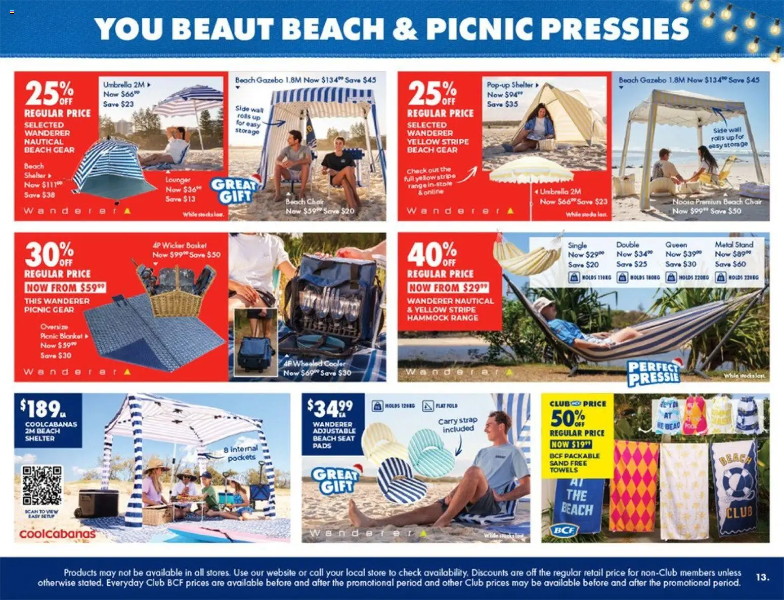 BCF catalogue - valid from 03.12.2025 | Page: 14 | Products: Chair, Towels, Umbrella, Blanket