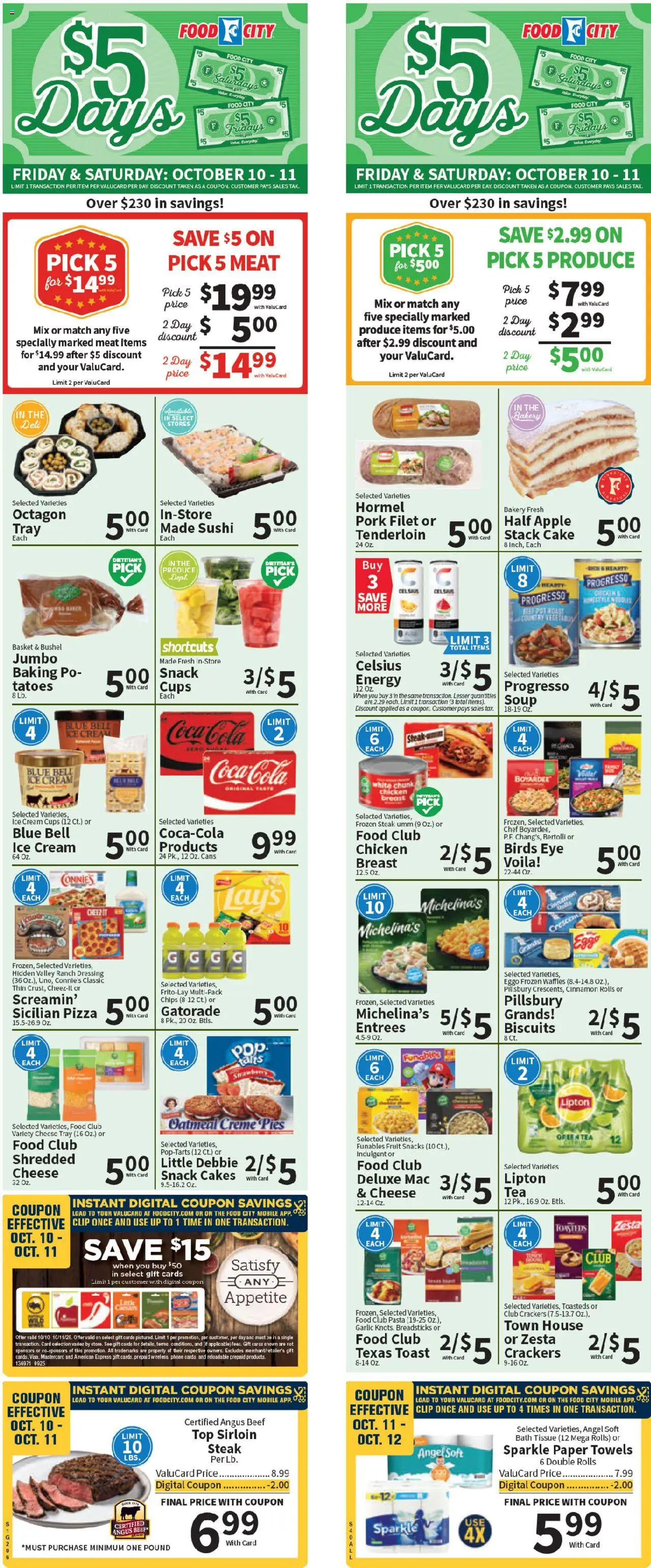 Food City Weekly Ad - valid from 08.10.2025 | Page: 3 | Products: Bakery, Clip, Pork, Garlic