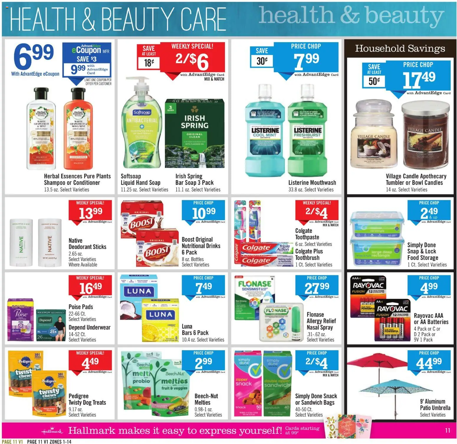 Price Chopper Weekly Ad - valid from 26.04.2026 | Page: 11 | Products: Shampoo, Soap, Toothpaste, Underwear