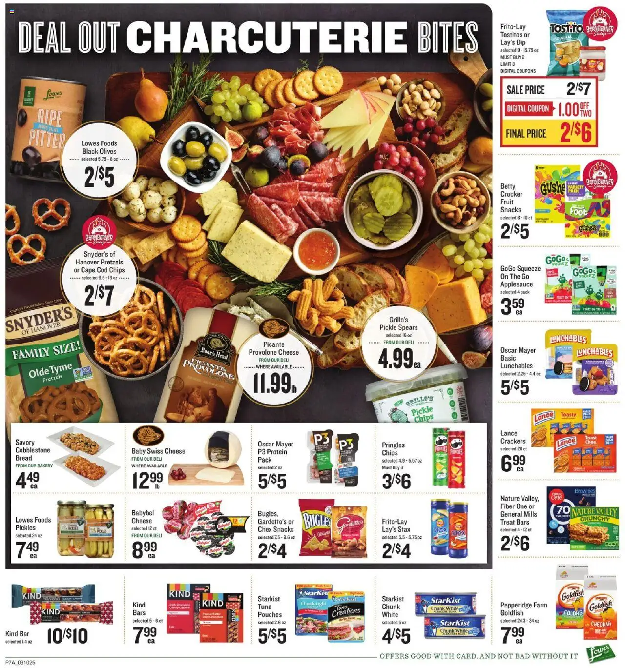 Lowes Foods Weekly Ad - valid from 10.09.2025 | Page: 10 | Products: Bakery, Butter, Cheese, Chips