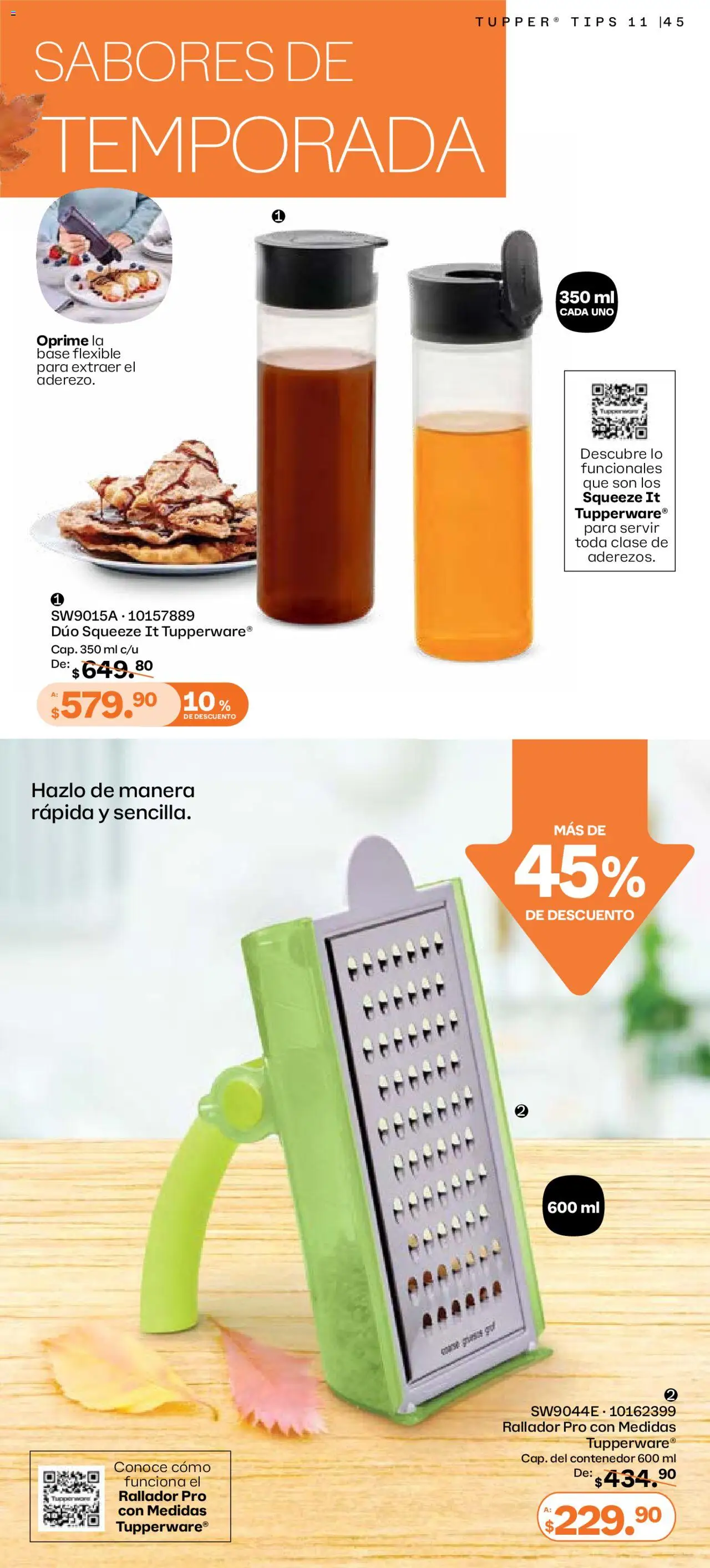 Nuevas ofertas de Tupperware válidas en toda la República Mexicana desde el 06.10.2025. ¡Encuentra las mejores ofertas en Tupperware - Catálogo! | Página: 45 | Productos: Flexible, Contenedor