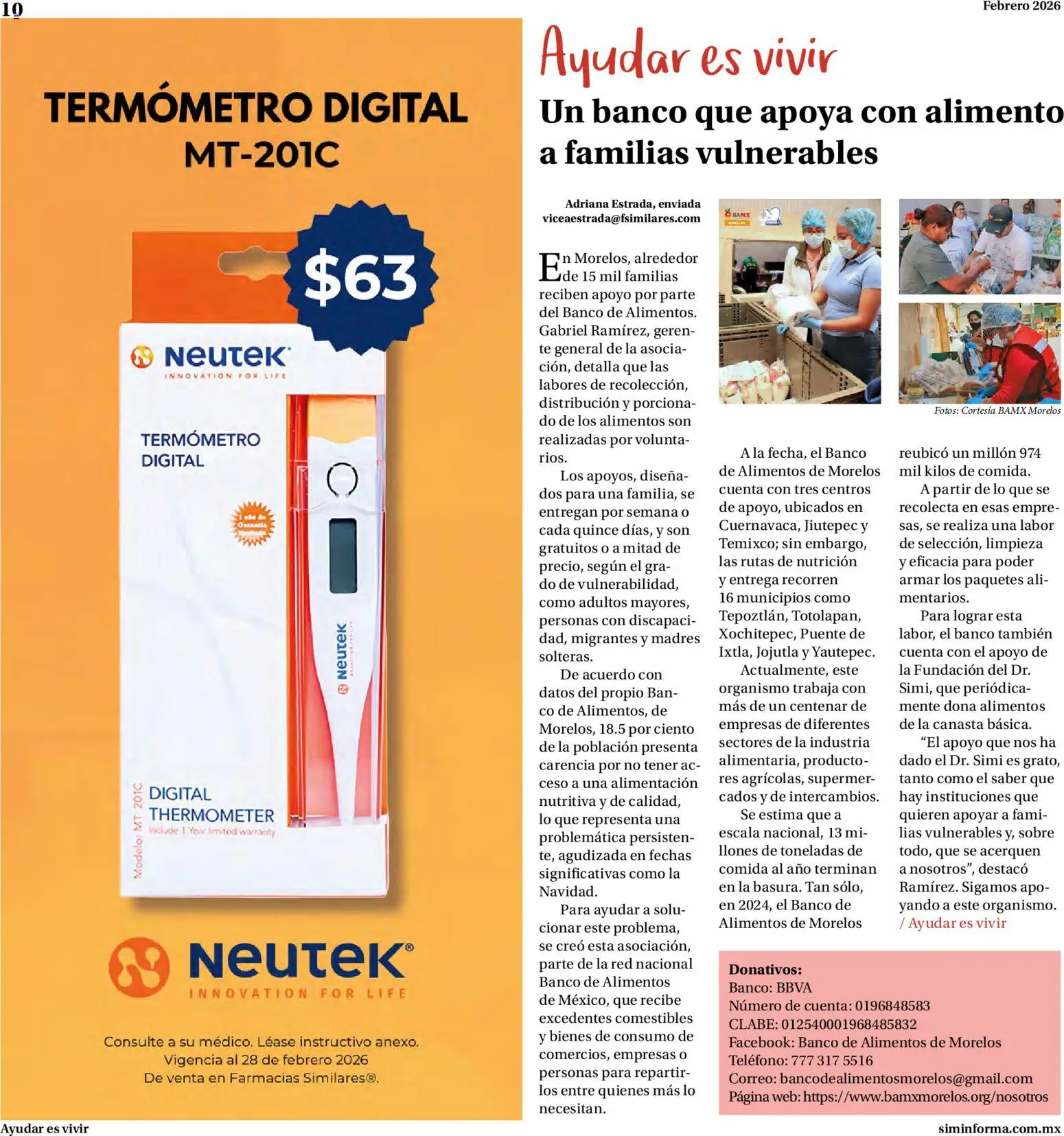 Nuevas ofertas de Farmacias Similares válidas en toda la República Mexicana desde el 01.02.2026. ¡Encuentra las mejores ofertas en Farmacias Similares catálogo! | Página: 10 | Productos: Banco, Té, Canasta, Sobre