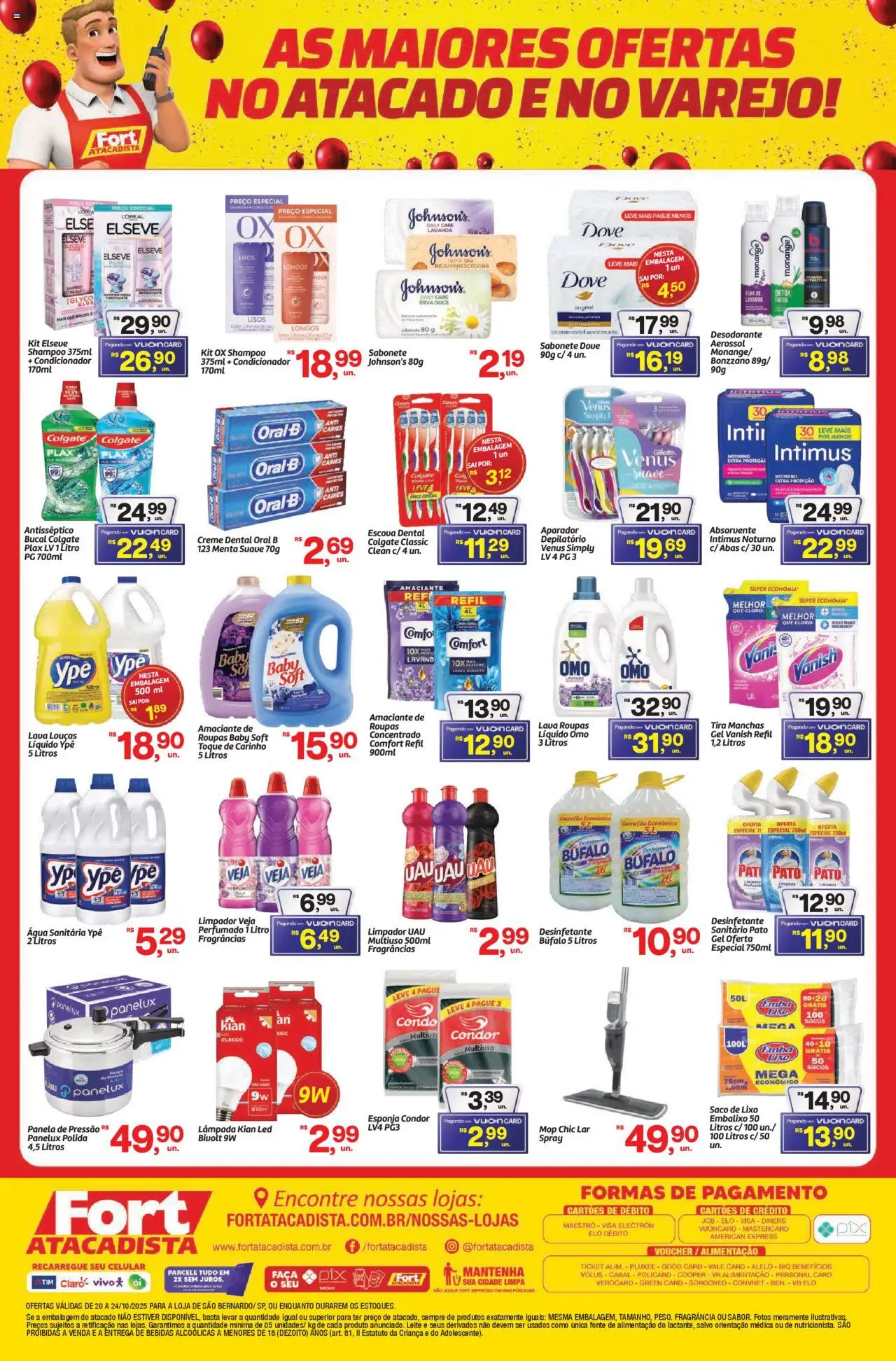 Fort Atacadista Folheto - válido de 20.10.2025 | Página: 4 | Produtos: Roupas, Dove, Vanish, Amaciante