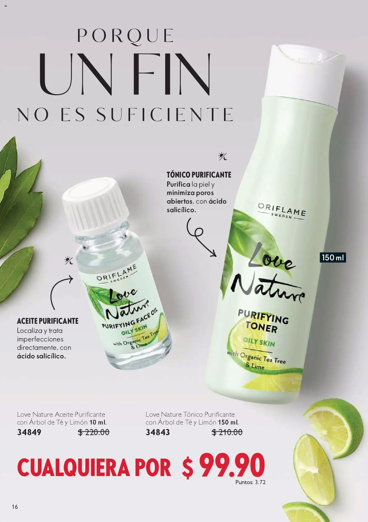Nuevas ofertas de Oriflame válidas en toda la República Mexicana desde el 25.10.2025. ¡Encuentra las mejores ofertas en Oriflame Buen Fin! | Página: 16 | Productos: Limón, Aceite, Toner, Té