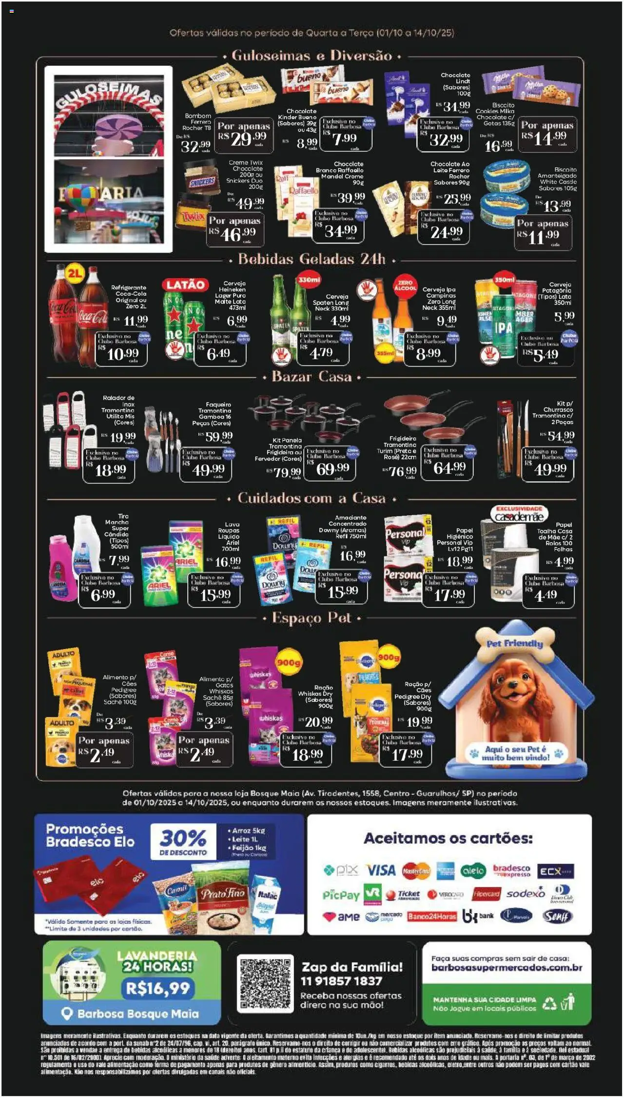 Barbosa Supermercados Folheto - válido de 01.10.2025 | Página: 4 | Produtos: Biscoito, Chocolate, Roupas, Amaciante