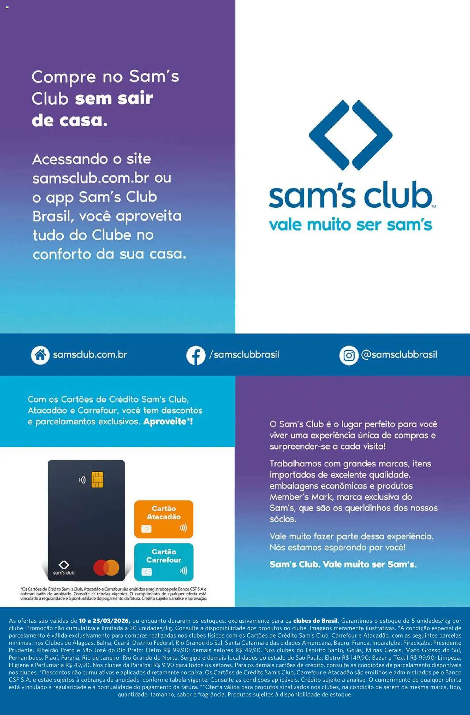 Sam's Club Folheto - válido de 10.03.2026 | Página: 7 | Produtos: Banco
