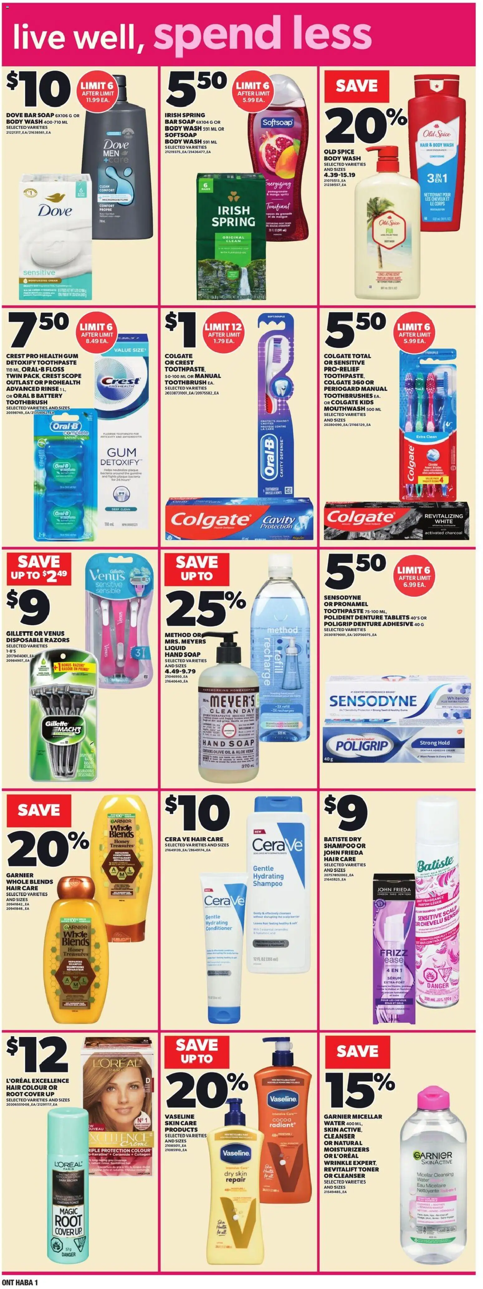 Independent Grocer flyer valid from 01.01.2026 | Page: 12 | Products: Toner, Body wash, Battery, Oil