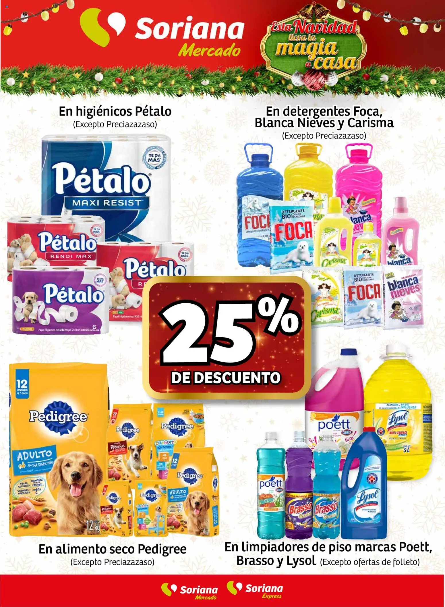 Nuevas ofertas de Soriana válidas en toda la República Mexicana desde el 04.12.2025. ¡Encuentra las mejores ofertas en Soriana - Fin de Semana Mercado: Ver, Tab, Chis, Camp, Yuc y Q. Roo! | Página: 3 | Productos: Detergente, Papel higiénico, Té