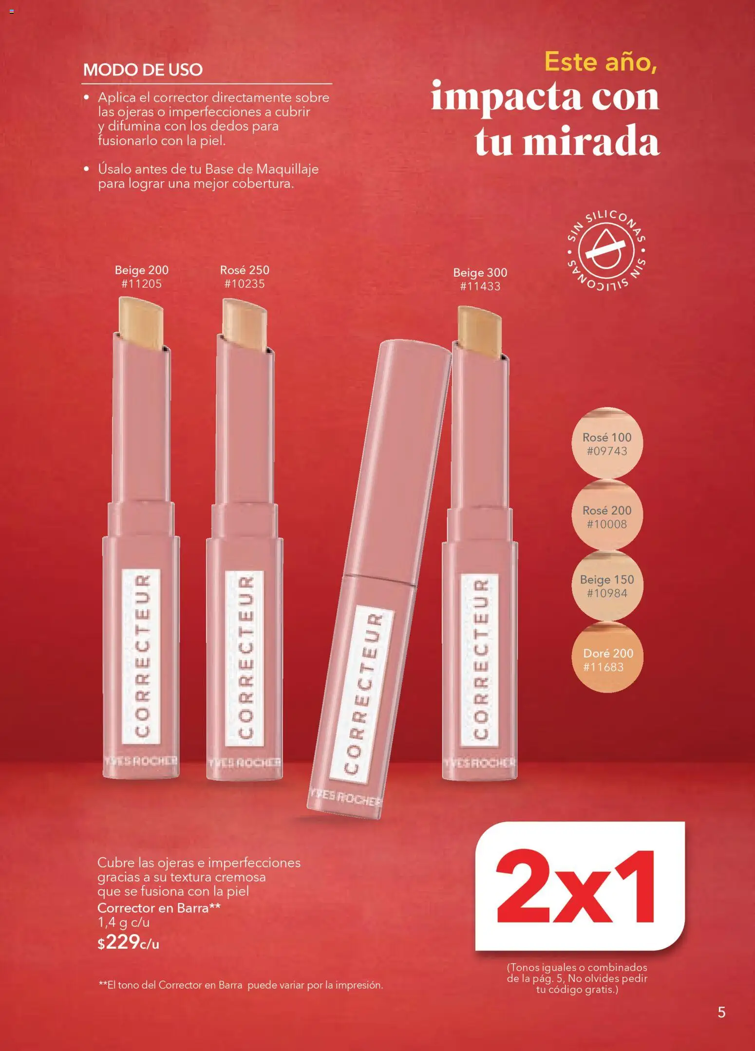 Nuevas ofertas de Yves Rocher válidas en toda la República Mexicana desde el 30.12.2025. ¡Encuentra las mejores ofertas en Yves Rocher campaña 1 2026! | Página: 5 | Productos: Base de maquillaje, Barra, Maquillaje, Corrector