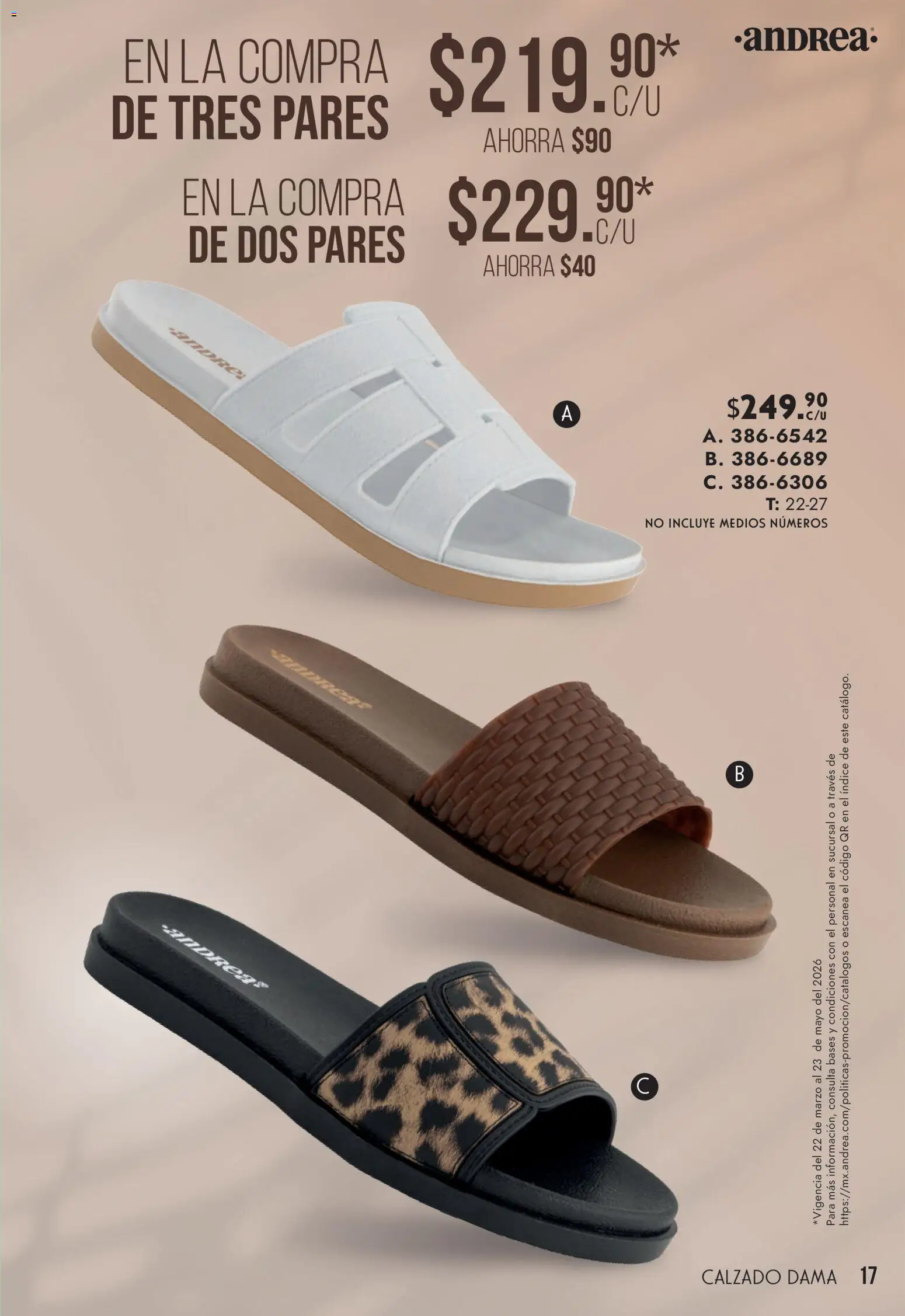 Nuevas ofertas de Andrea válidas en toda la República Mexicana desde el 22.03.2026. ¡Encuentra las mejores ofertas en Andrea catálogo Avances de Verano! | Página: 17