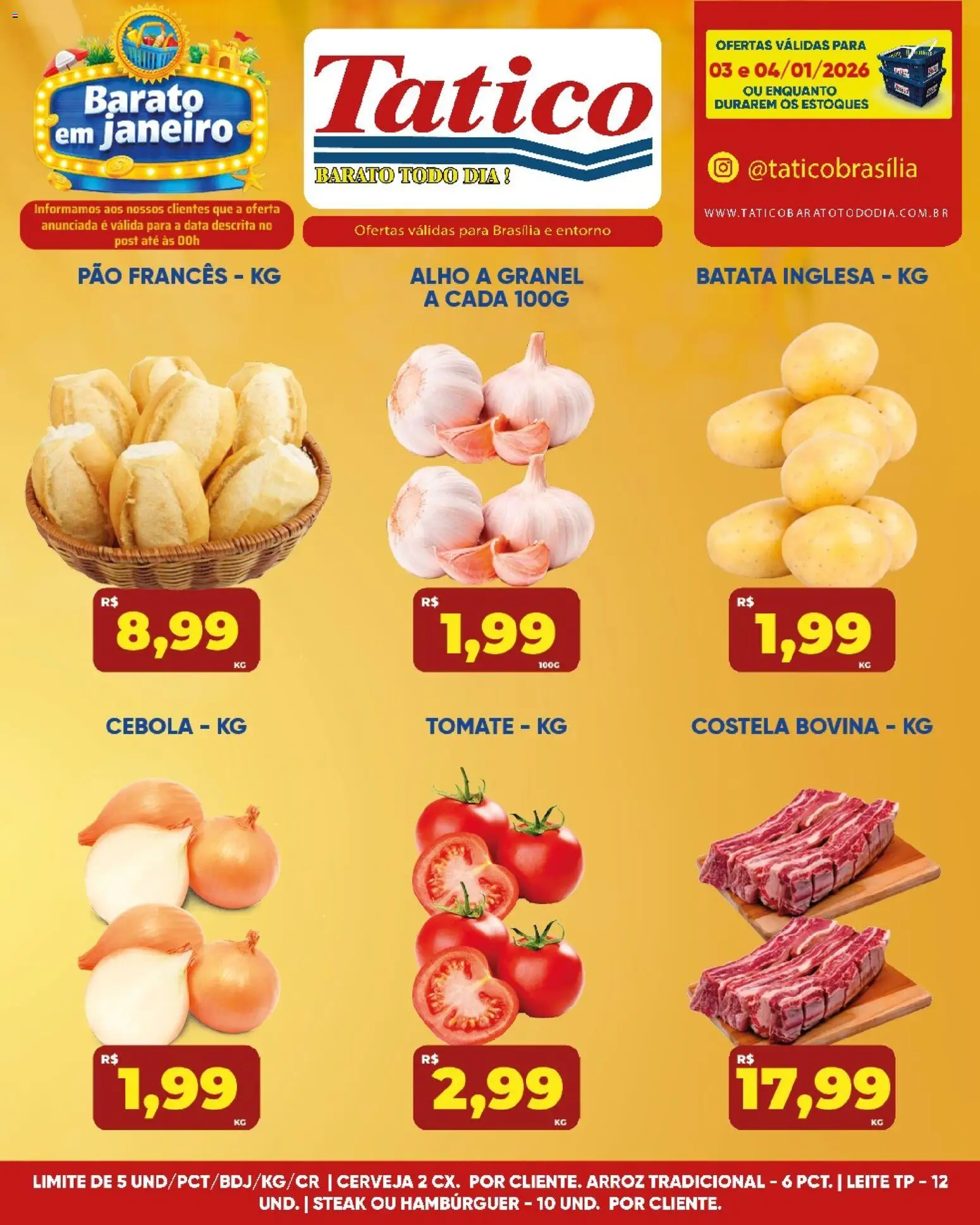 Tatico Folheto - válido de 05.01.2026 | Página: 21 | Produtos: Pão, Cerveja, Batata, Pão francês