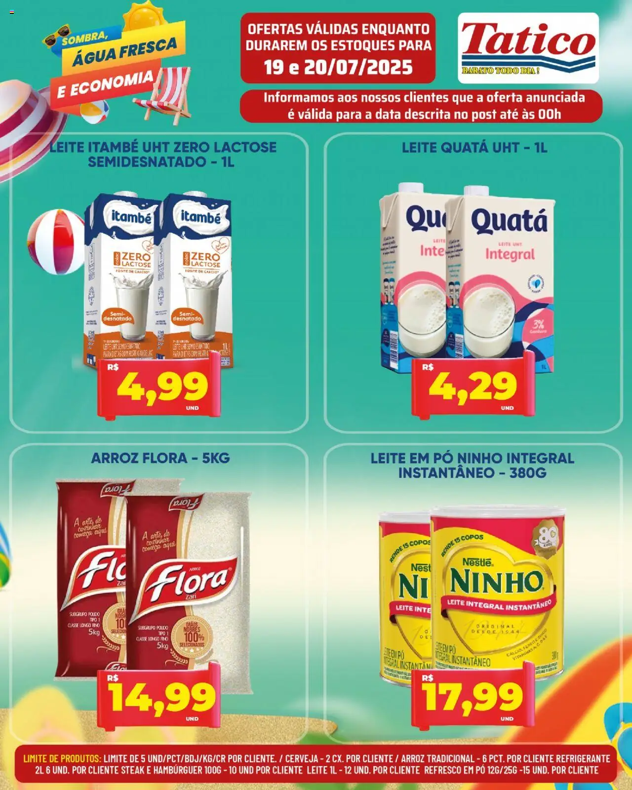 Tatico Folheto - válido de 19.07.2025 | Página: 8 | Produtos: Pó, Refresco, Leite, Hambúrguer