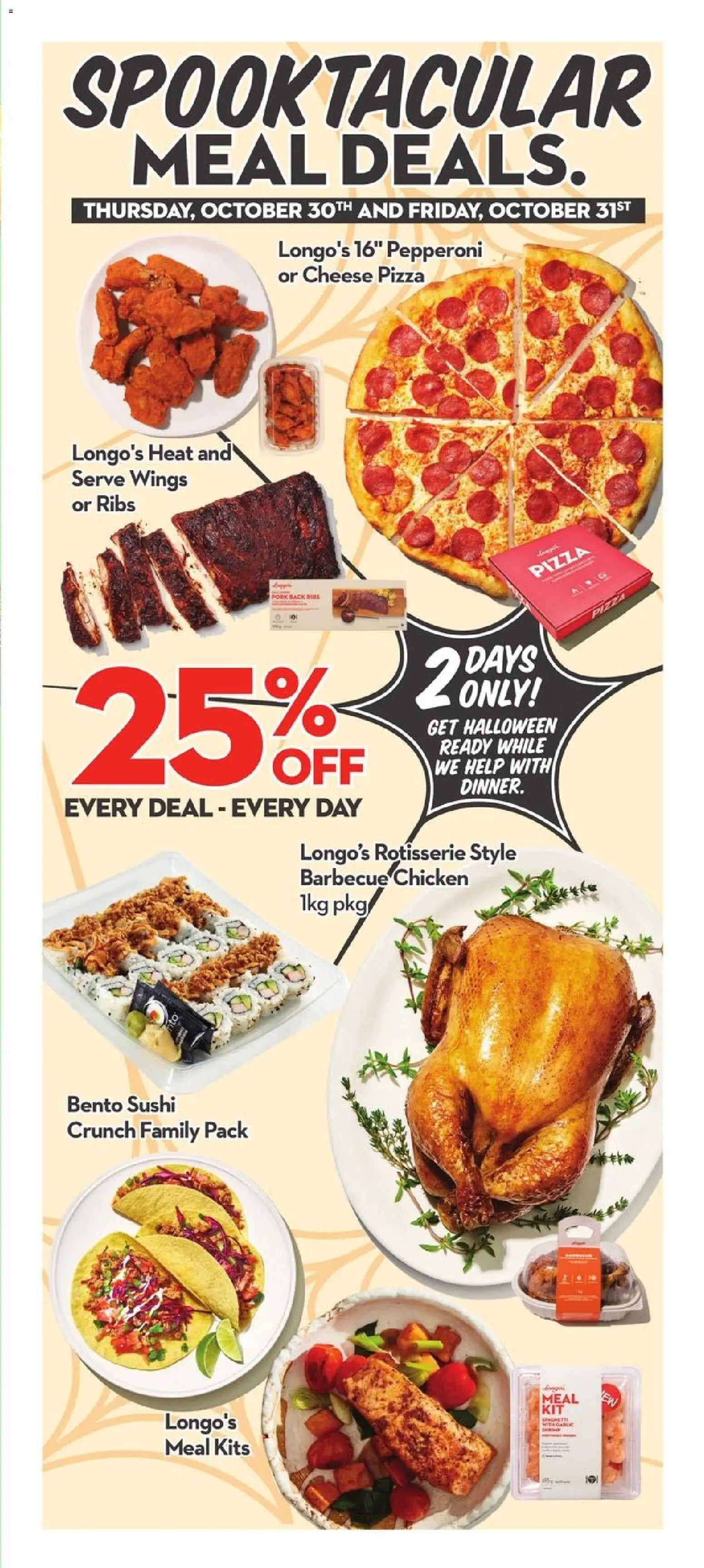 Longo's flyer valid from 30.10.2025 | Page: 3 | Products: Cheese, Pizza, Chicken