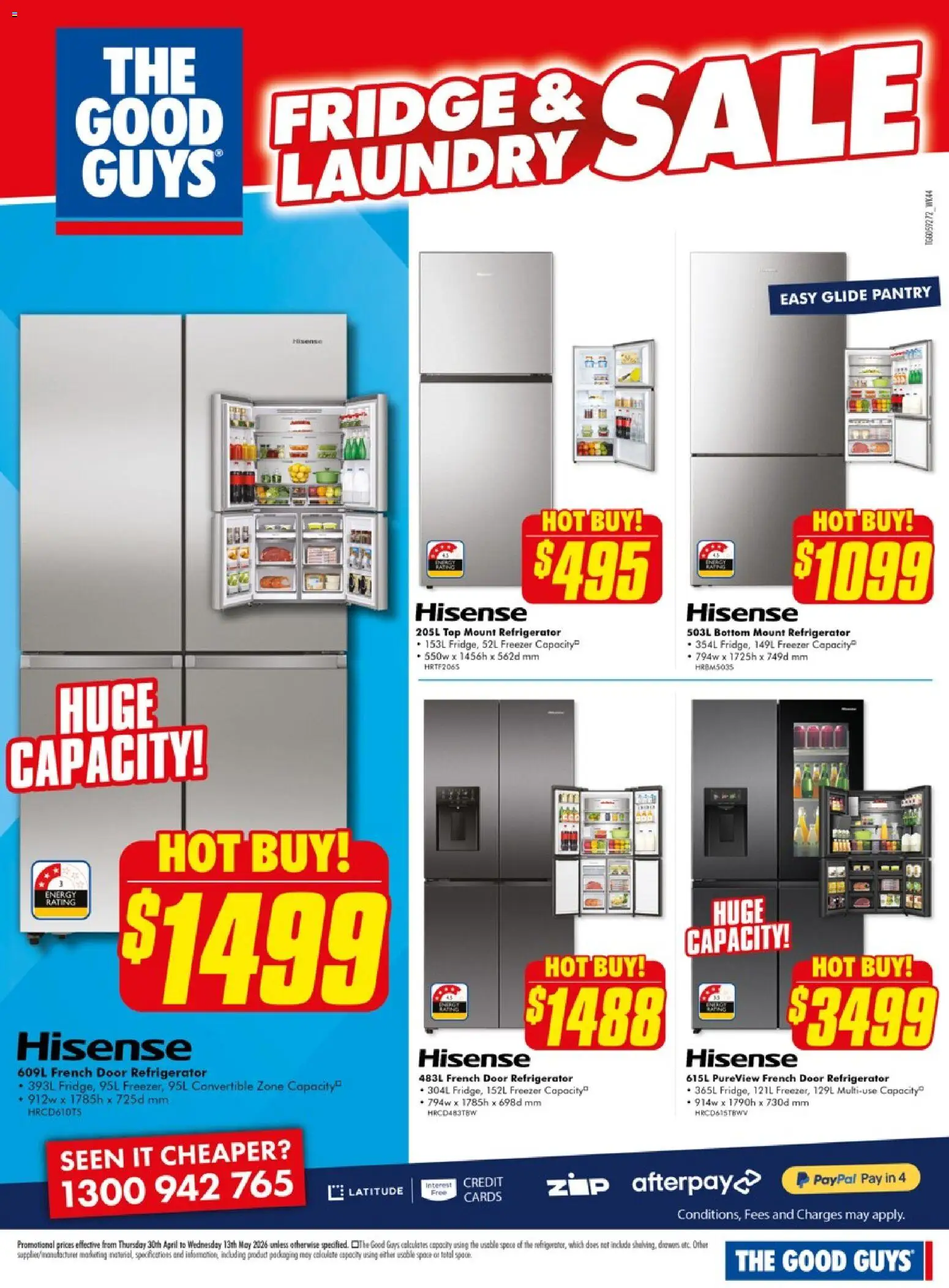 The Good Guys catalogue - valid from 30.04.2026 | Page: 13 | Products: Door, Fridge, Freezer, Refrigerator