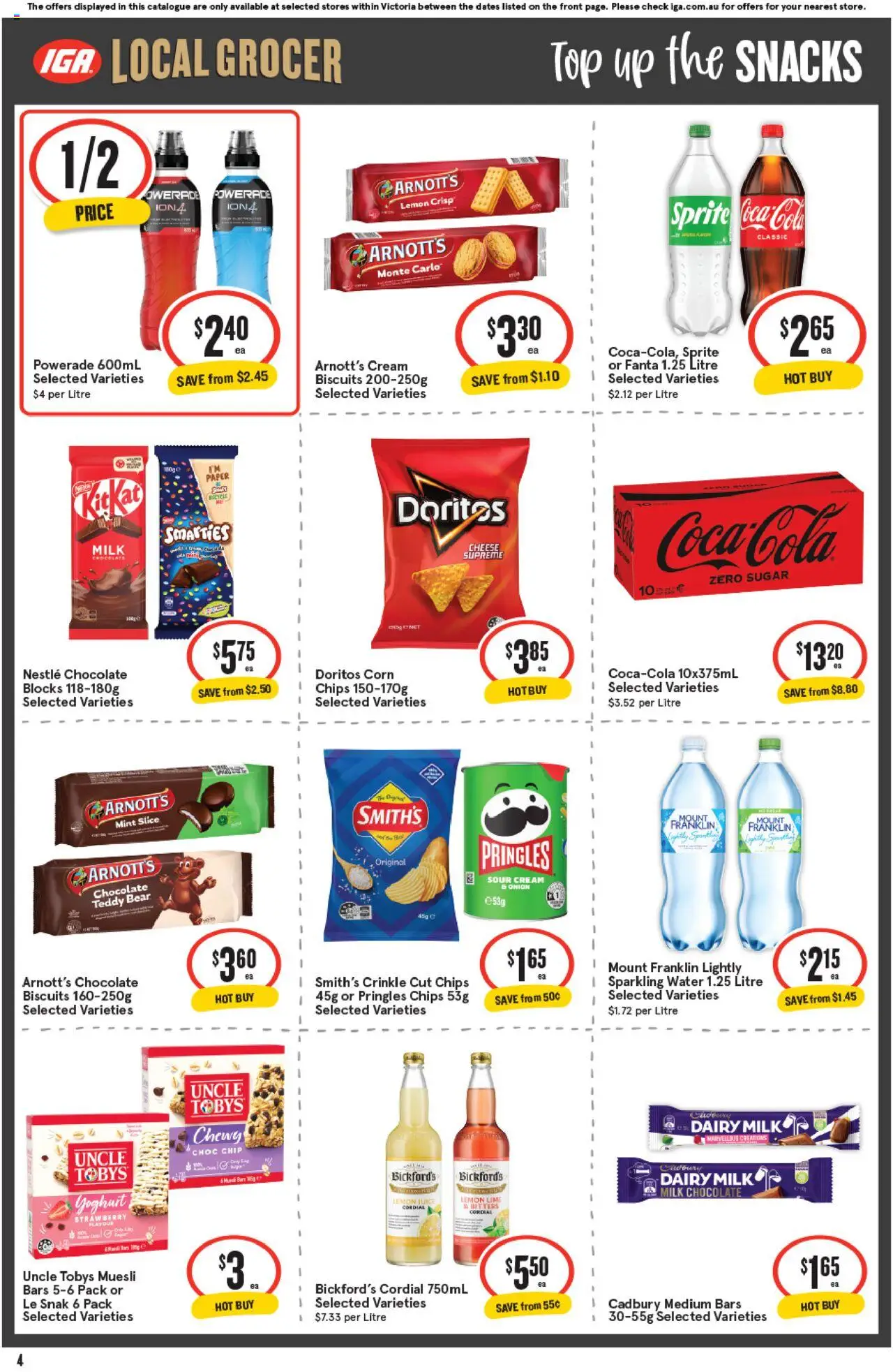 IGA catalogue - valid from 22.10.2025 | Page: 4 | Products: Box, Milk, Dairy, Chocolate