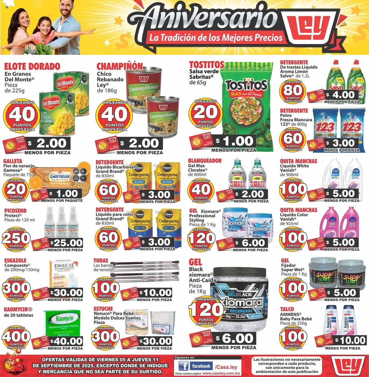 Nuevas ofertas de Casa Ley válidas en toda la República Mexicana desde el 05.09.2025. ¡Encuentra las mejores ofertas en Casa Ley - Folleto Frontera! | Página: 4 | Productos: Detergente, Limón, Dulces, Polvo