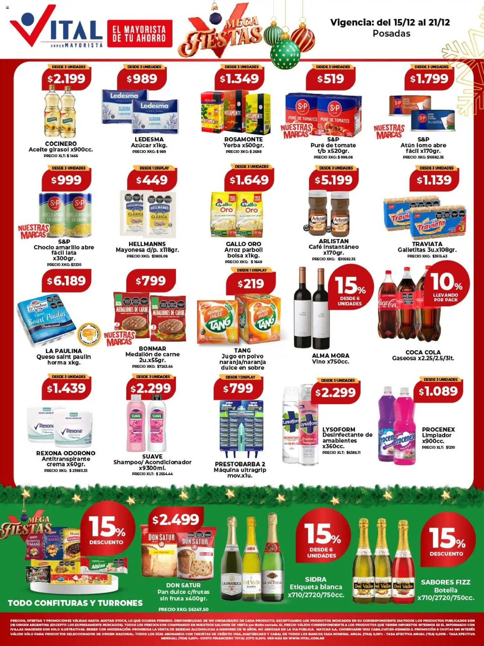 Vital - Ofertas - Posadas │ válido desde el 15.12.2025 | Página: 1 | Productos: Botella, Acondicionador, Vino, Crema