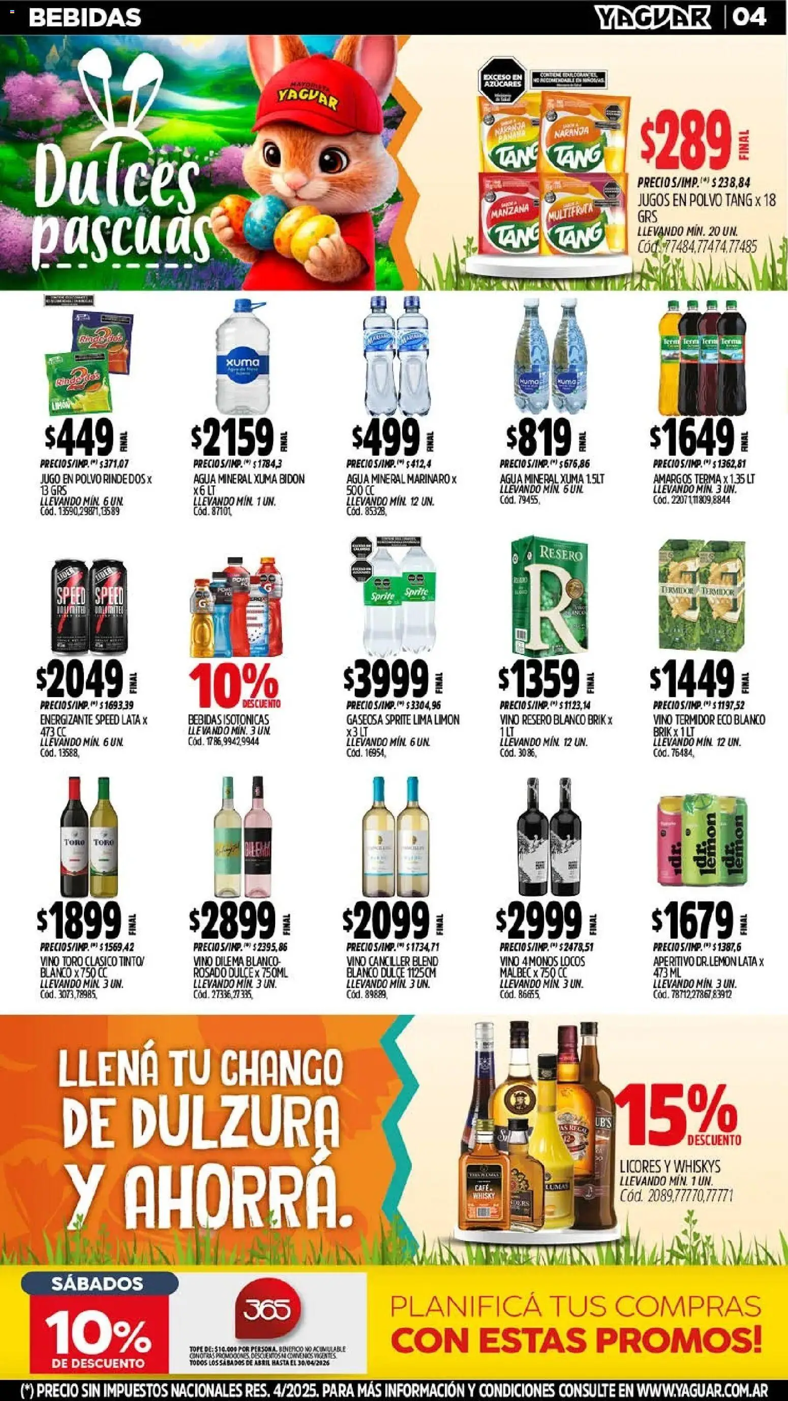 Yaguar - Oferta Semanal Jujuy │ válido desde el 30.03.2026 | Página: 4 | Productos: Lima, Manzana, Limón, Jugo