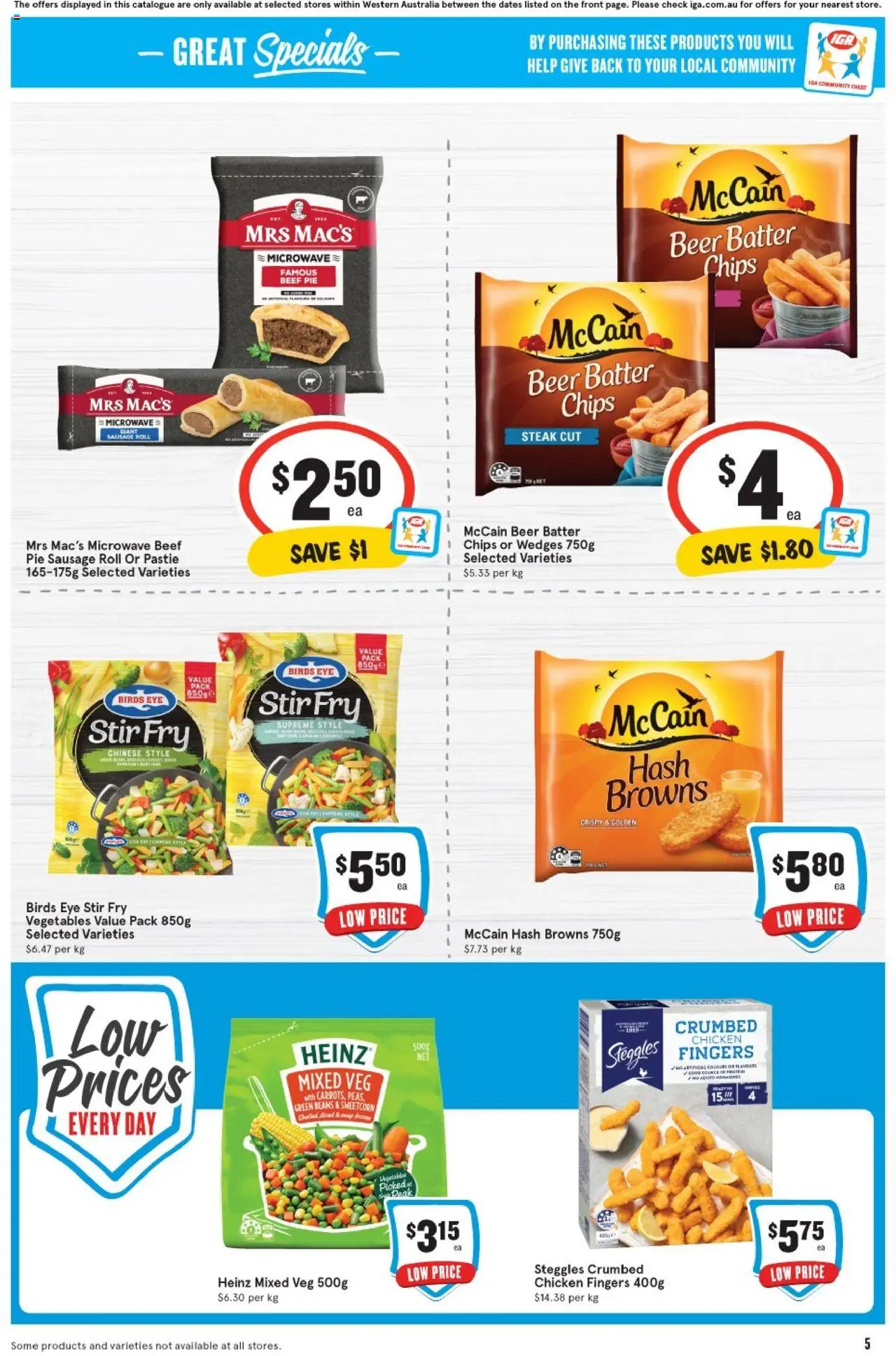 IGA catalogue - valid from 13.08.2025 | Page: 6 | Products: Beer, Chips, Steak, Sausage