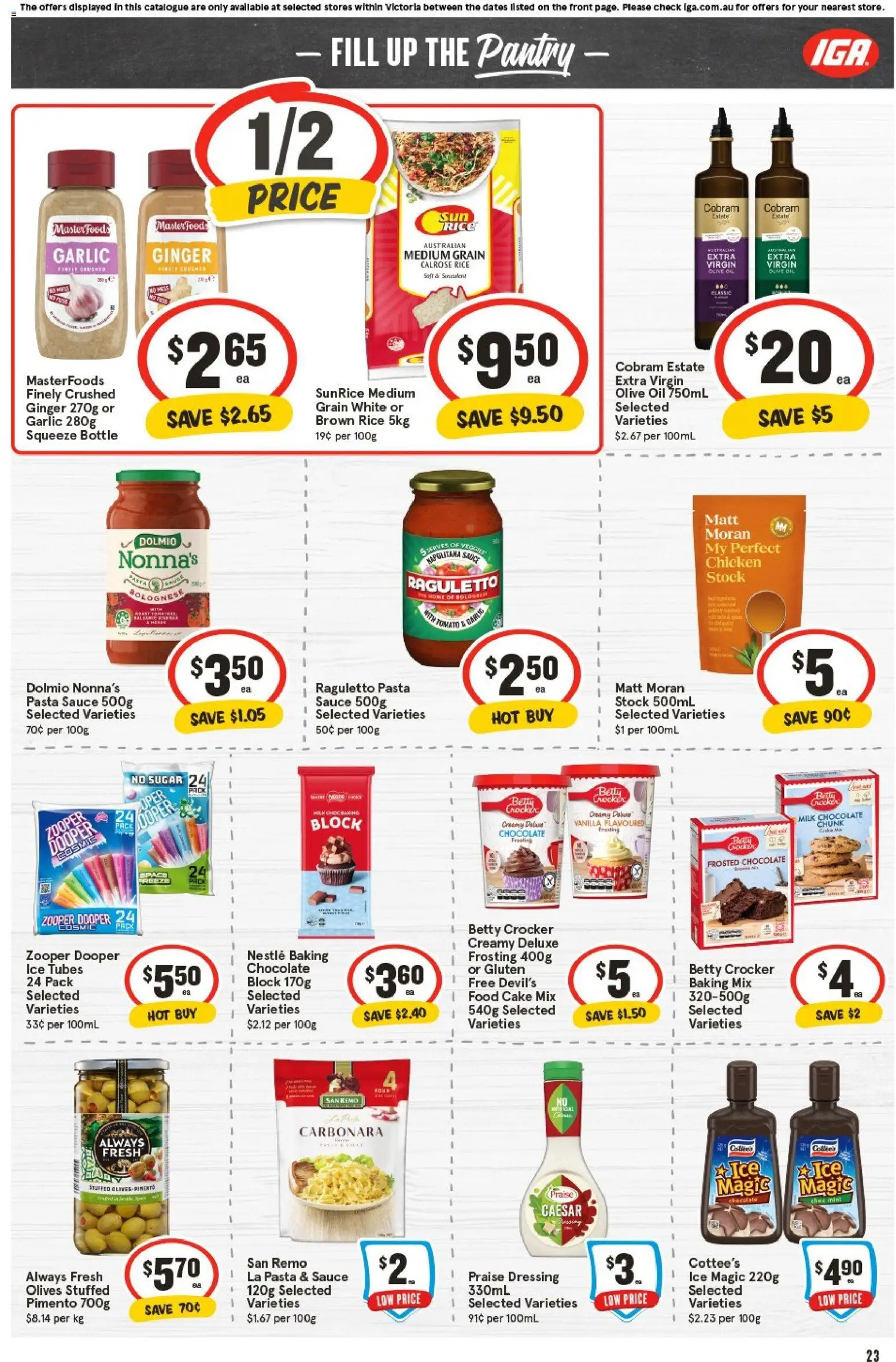 IGA catalogue - valid from 29.10.2025 | Page: 22 | Products: Chocolate, Ginger, Rice, Olive oil