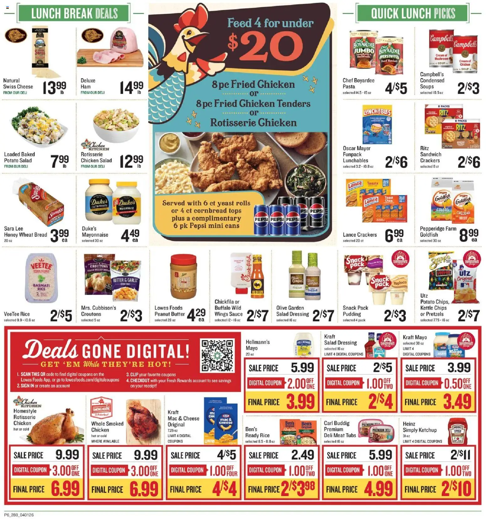Lowes Foods Weekly Ad - GA - valid from 01.04.2026 | Page: 10 | Products: Rice, Pasta, Salad, Pc