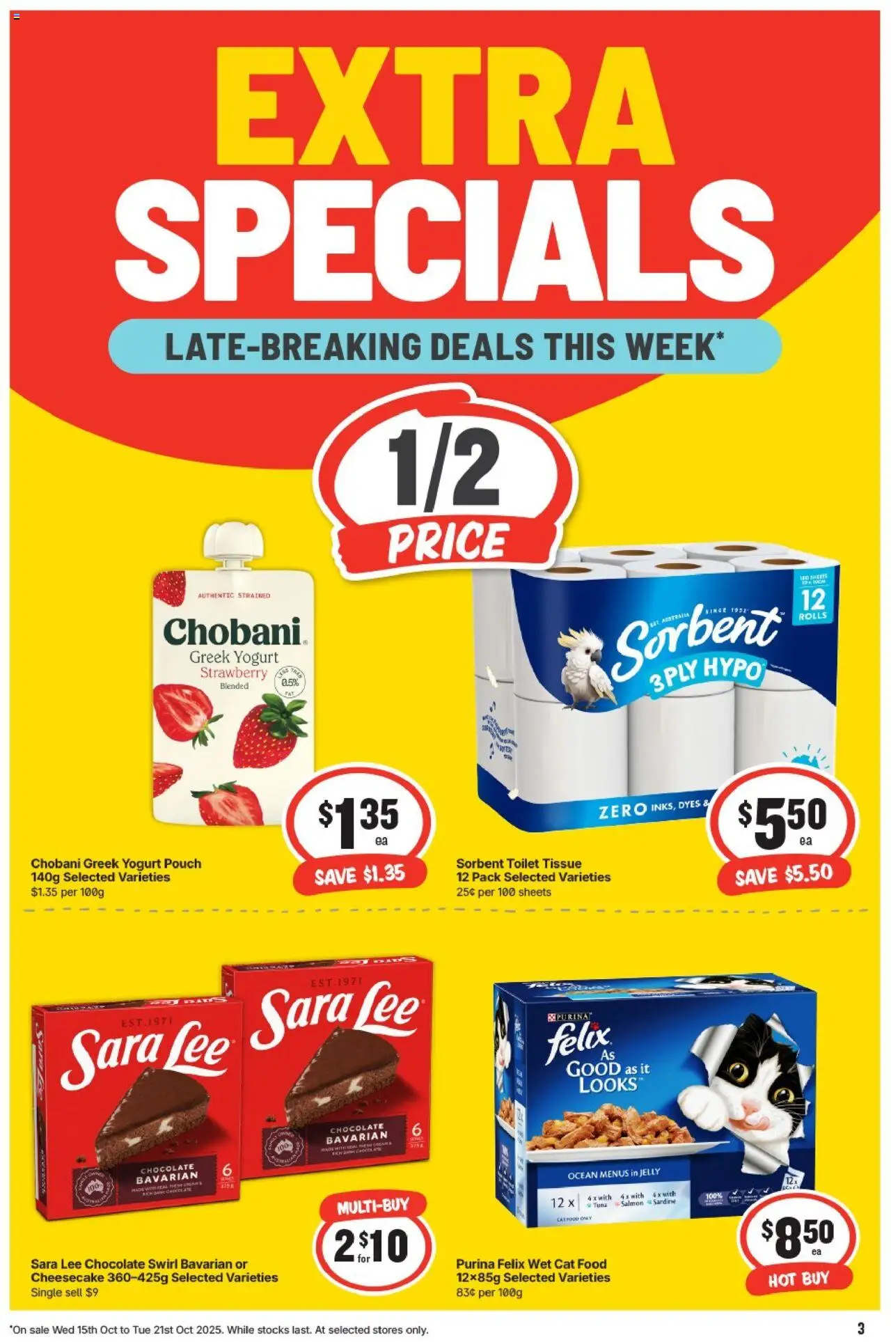 IGA catalogue - valid from 15.10.2025 | Page: 4 | Products: Energy drink, Chocolate, Pork, Lemon