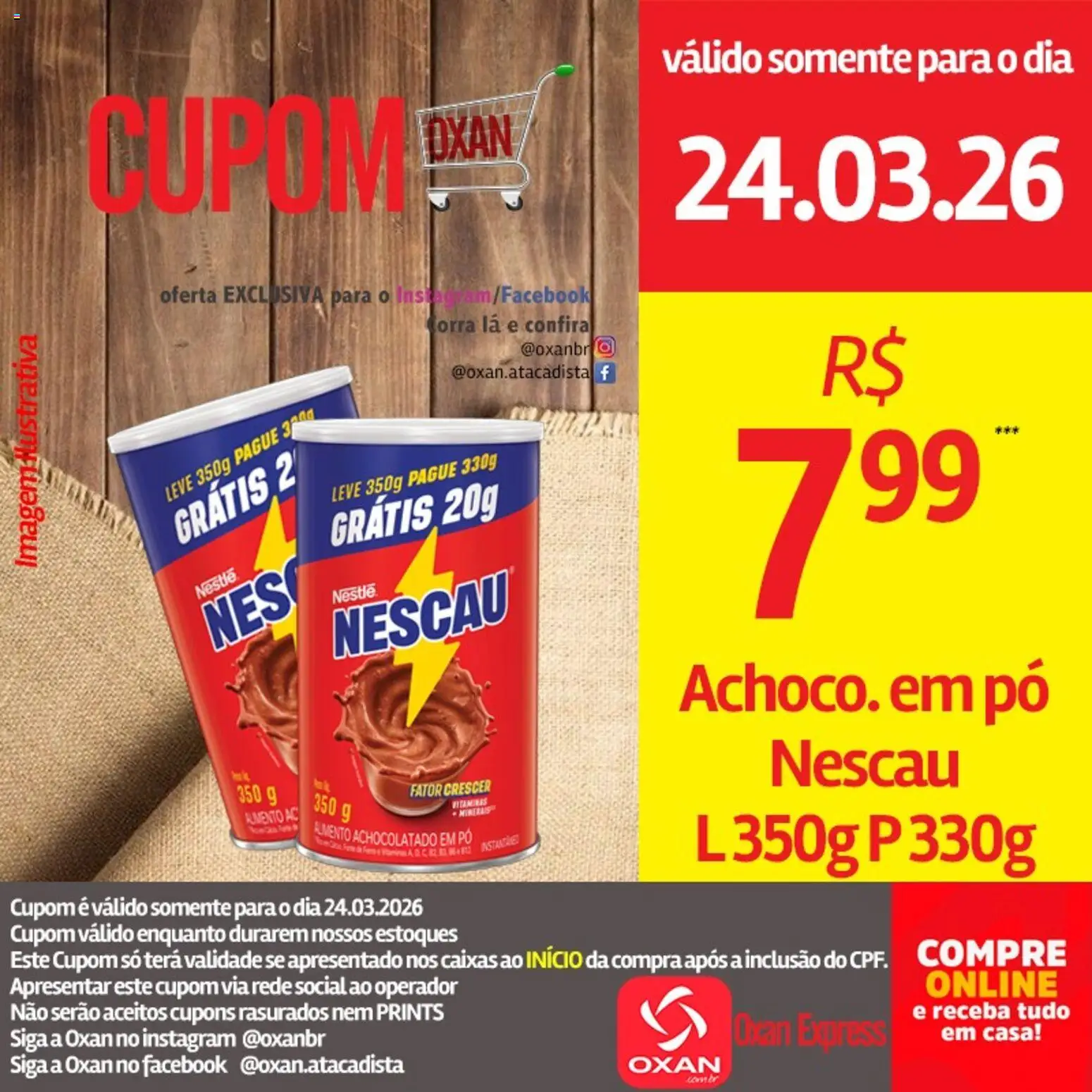 Oxan Atacadista Folheto - válido de 24.03.2026 | Página: 14 | Produtos: Pó, Nescau, Achocolatado
