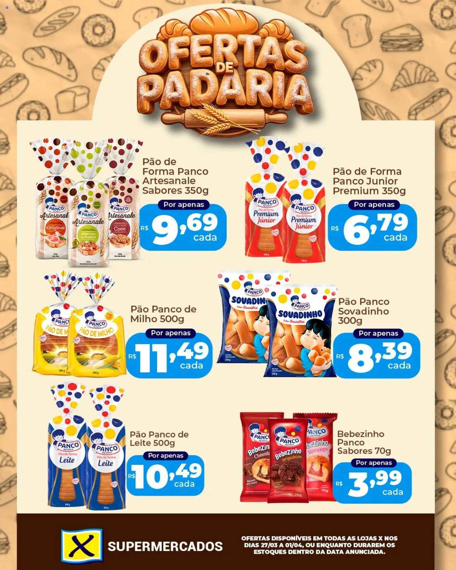 X Supermercados Folheto - válido de 27.03.2026 | Página: 2 | Produtos: Coco, Leite, Pão, Pão de forma