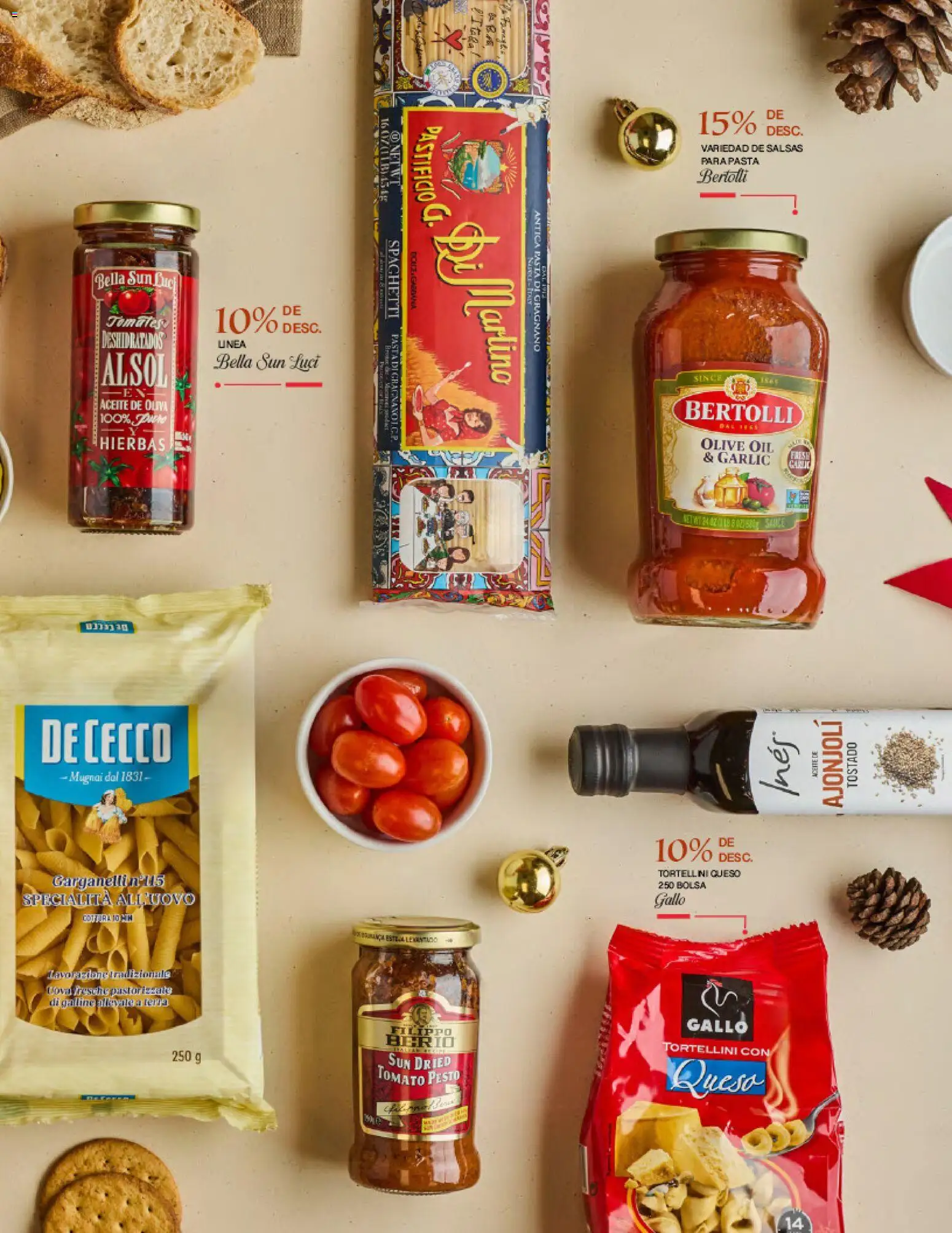 Nuevas ofertas de Alsuper válidas en toda la República Mexicana desde el 25.11.2025. ¡Encuentra las mejores ofertas en Alsuper folleto Gourmet Laguna, Saltillo, Durango, Zacatecas! | Página: 15 | Productos: Aceite de oliva, Aceite, Pasta, Tomates