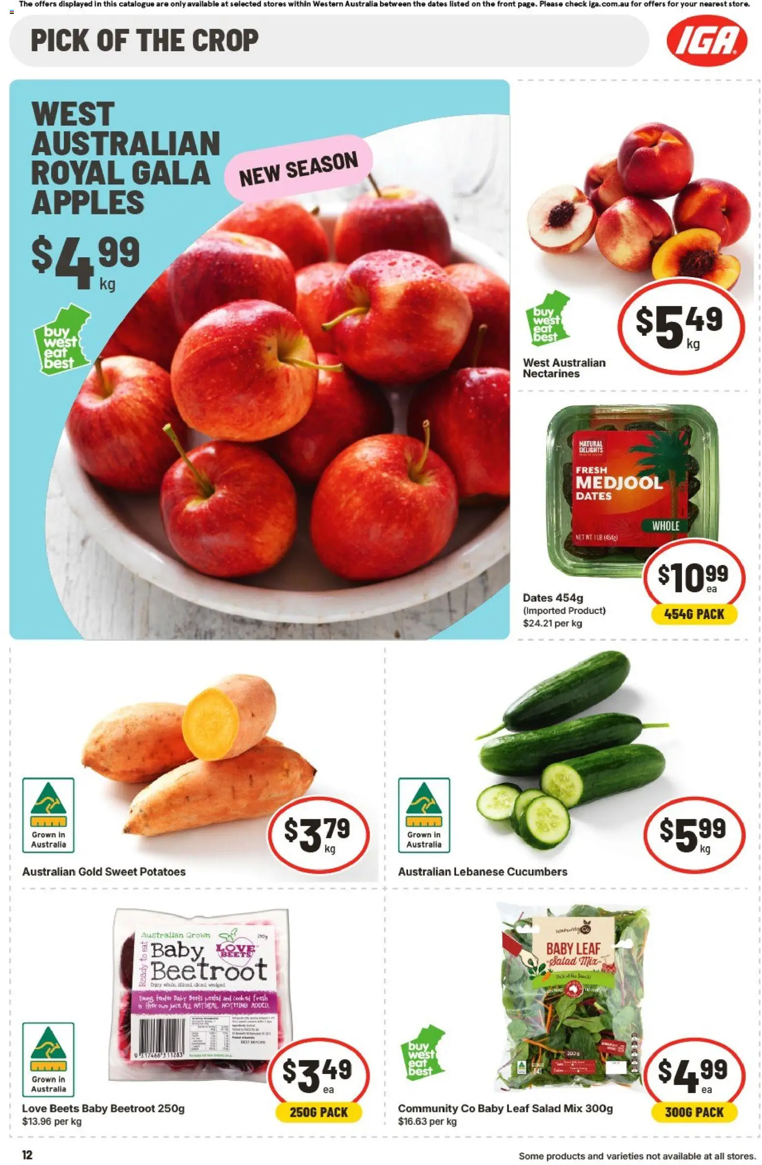 IGA catalogue - valid from 04.03.2026 | Page: 12 | Products: Apples, Cucumbers, Potatoes, Beetroot